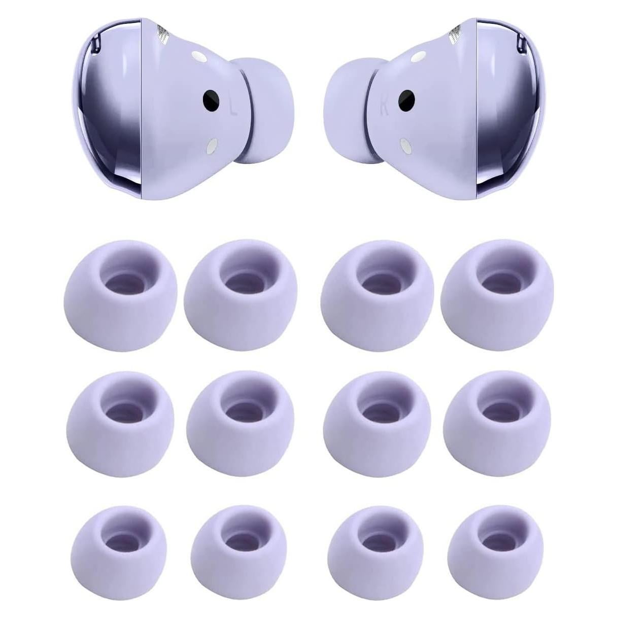 Puntas de Silicona JNSA para Galaxy Buds Pro - 6 Pares SML Púrpura