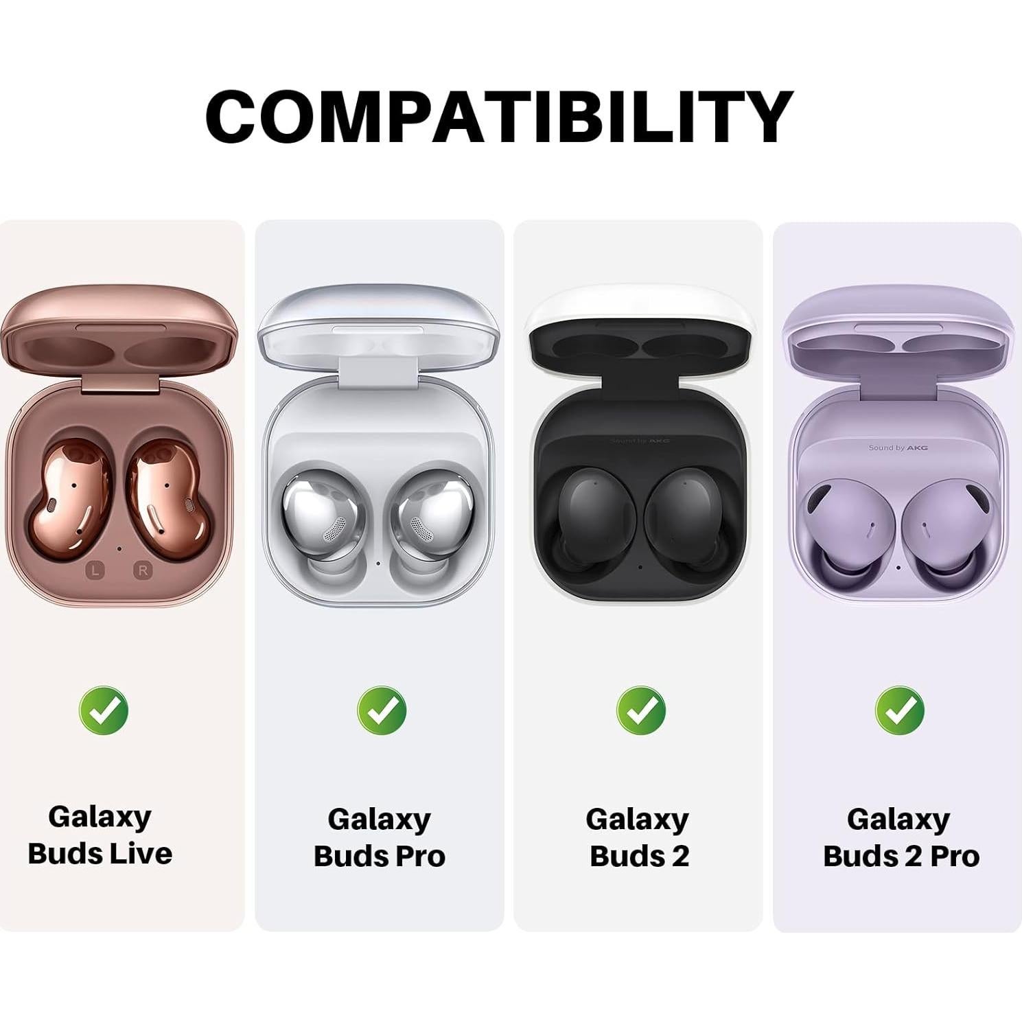 Funda Transparente BEAUDOM para Samsung Galaxy Buds FE/2 Pro/2/Live