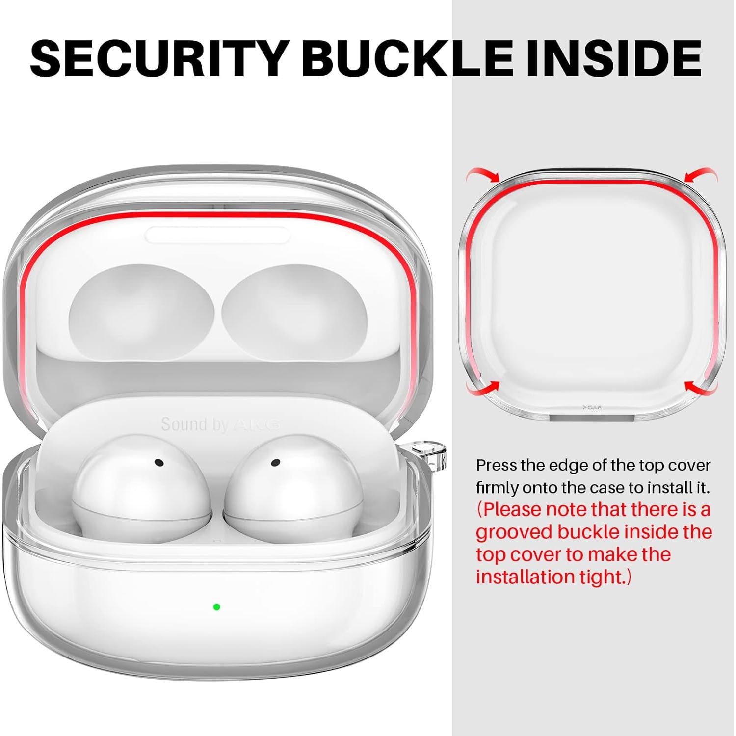 Funda Transparente BEAUDOM para Samsung Galaxy Buds FE/2 Pro/2/Live