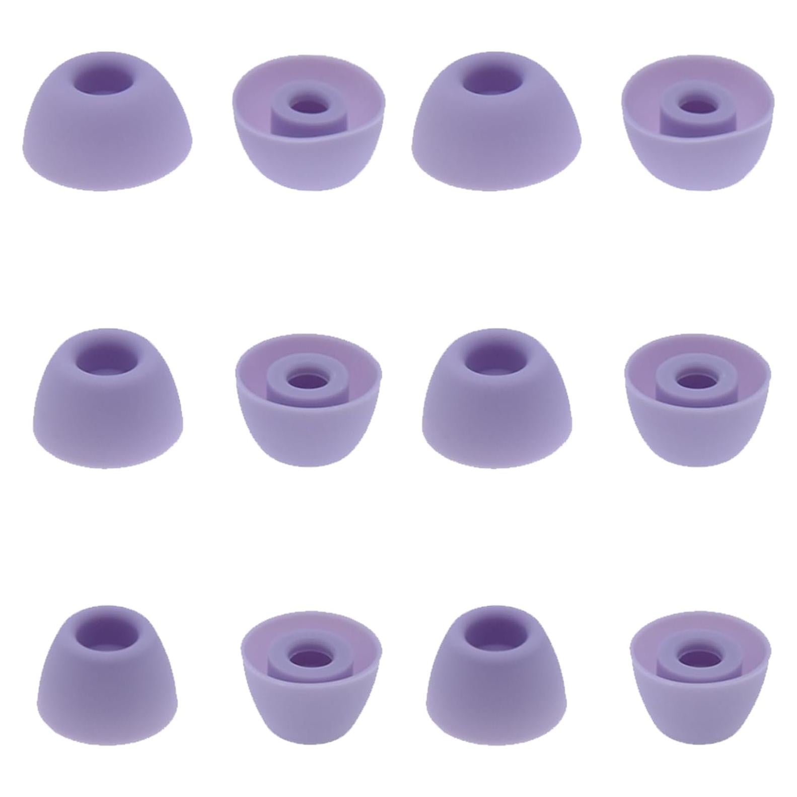 6 Pairs Silicone Earbud Tips Galaxy Buds 2 Pro Replacement Ear Tips Compatible with Samsung Galaxy Buds 2 Pro Eartips Ear Bud Rubber Tips S/M/L (Purple)
