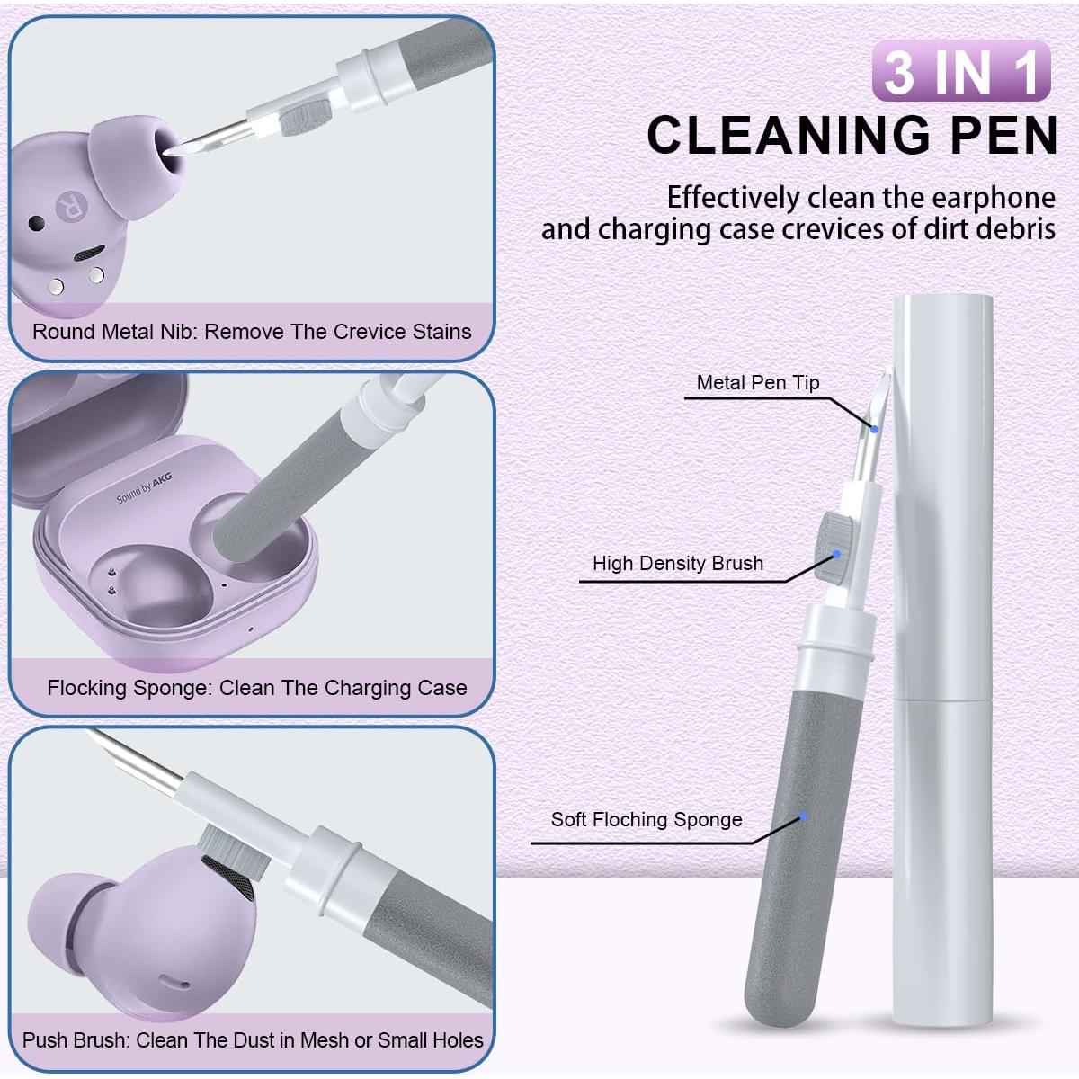 Funda de bloqueo para Galaxy Buds 2 Pro y Live AIBEAMER - Púrpura