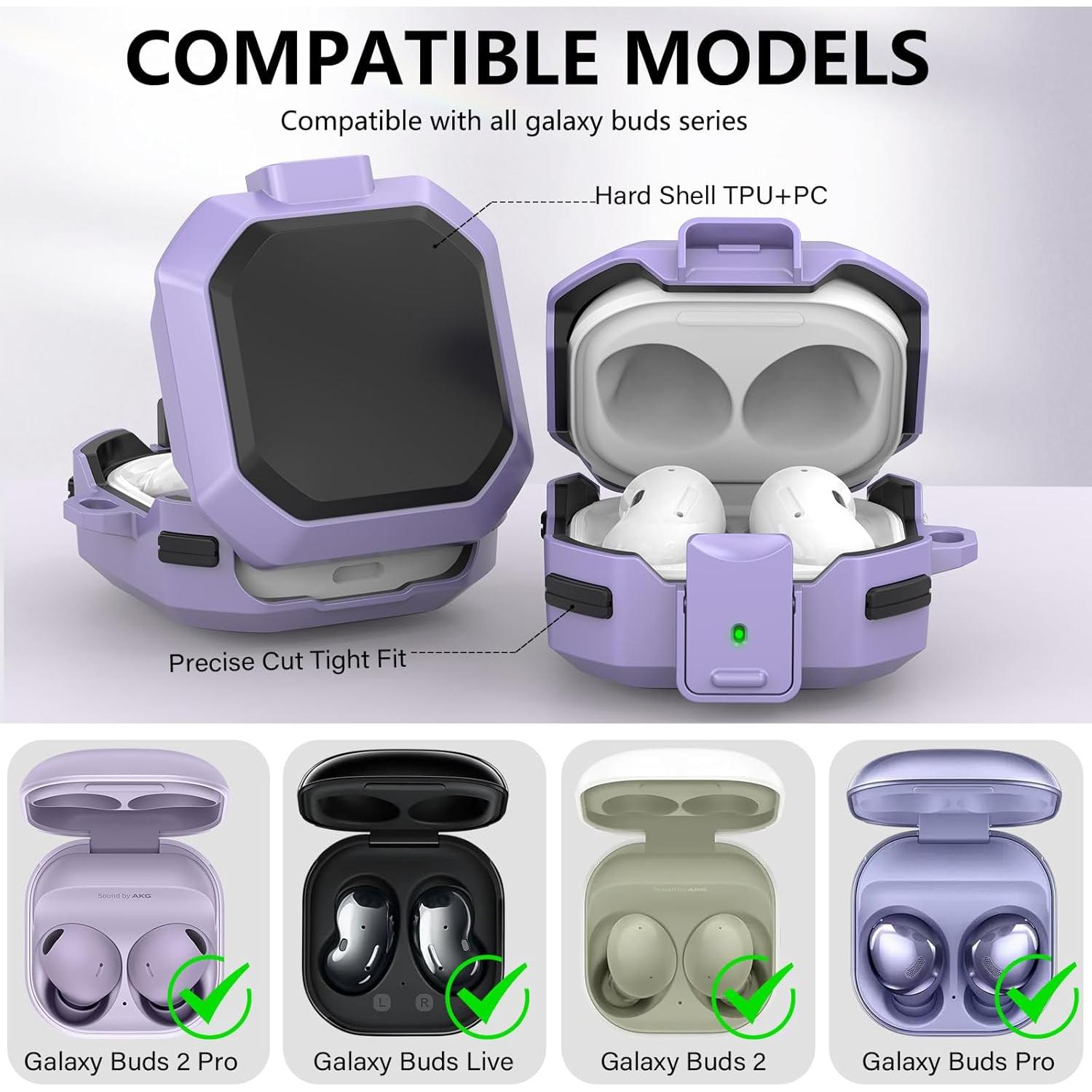 Funda para Samsung Galaxy Buds 2 Pro Ekoonpft Púrpura