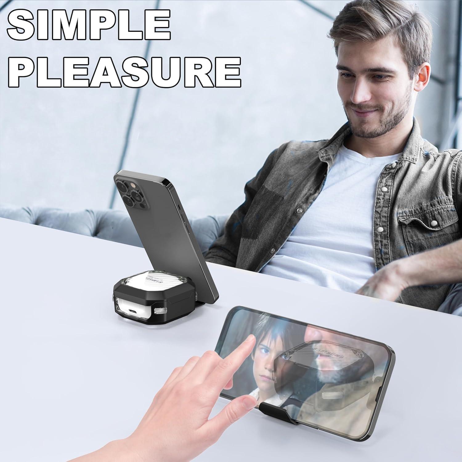 Funda Protectora RFUNGUANGO para Samsung Galaxy Buds 2 Pro - Alta Transparencia, Diseño de Soporte, Negro