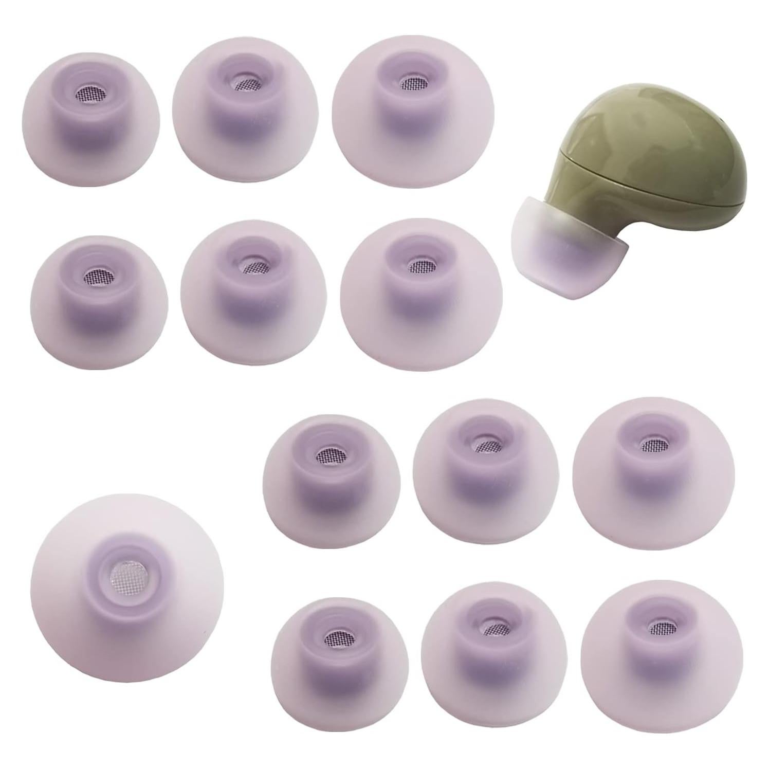 Silicone Ear Tips for Galaxy Buds 2 Replacement Earbud Tips, 6 Pairs LMS Purple