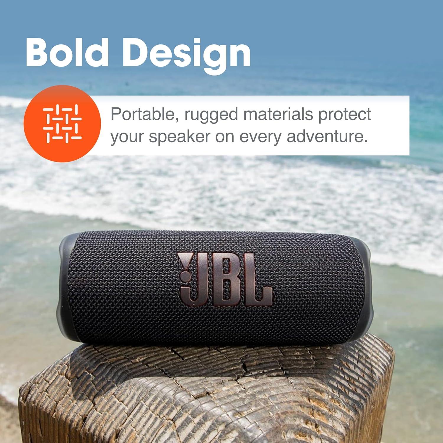 Altavoz Bluetooth JBL Flip 6 Rojo + Cable USB Tipo-C 1.83m