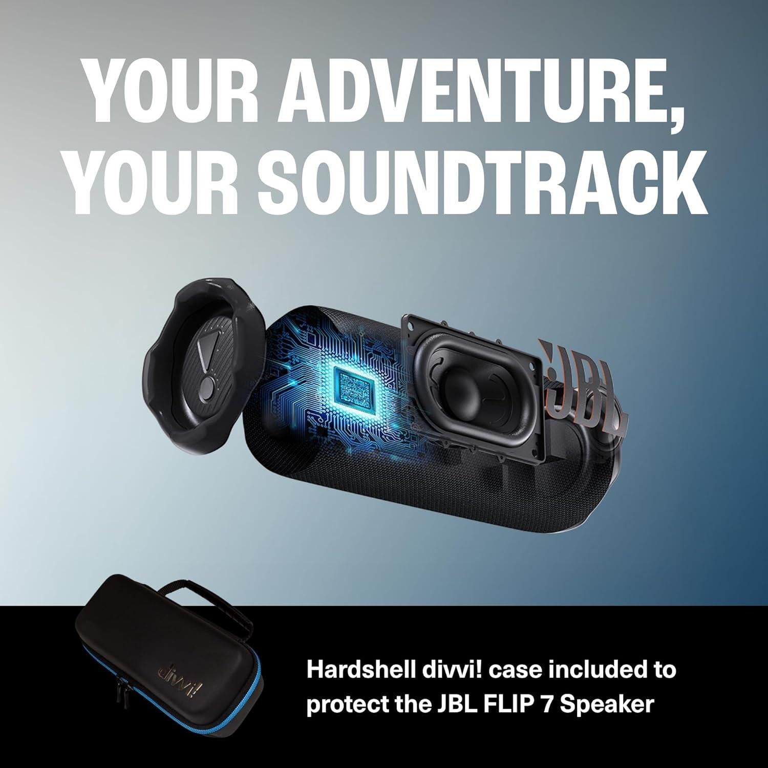 Altavoz Bluetooth JBL Flip 7 Azul + Funda Protectora Dura