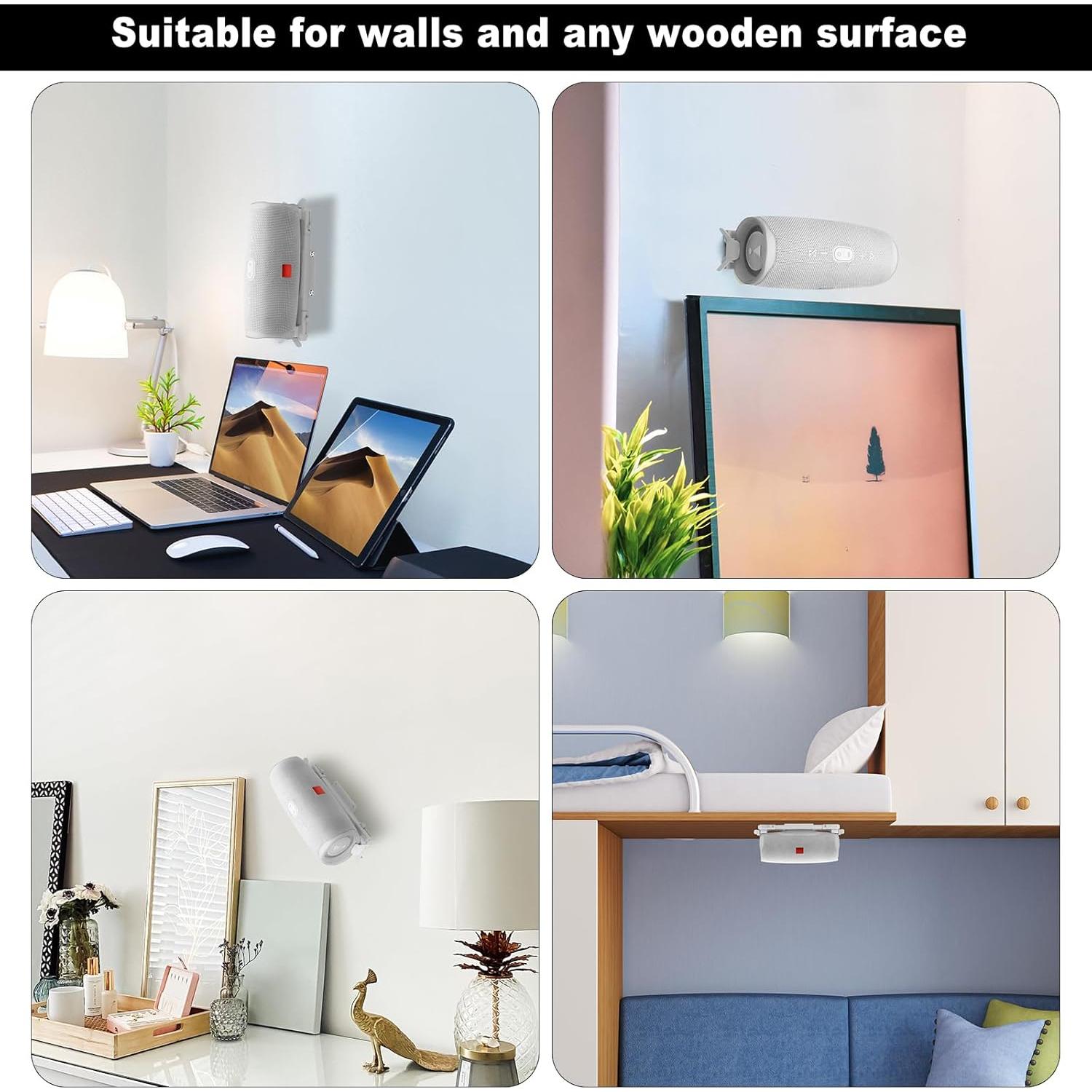 Soporte de Pared para Altavoz TXEsign para JBL Flip/Charge 4/5 - Metal Blanco