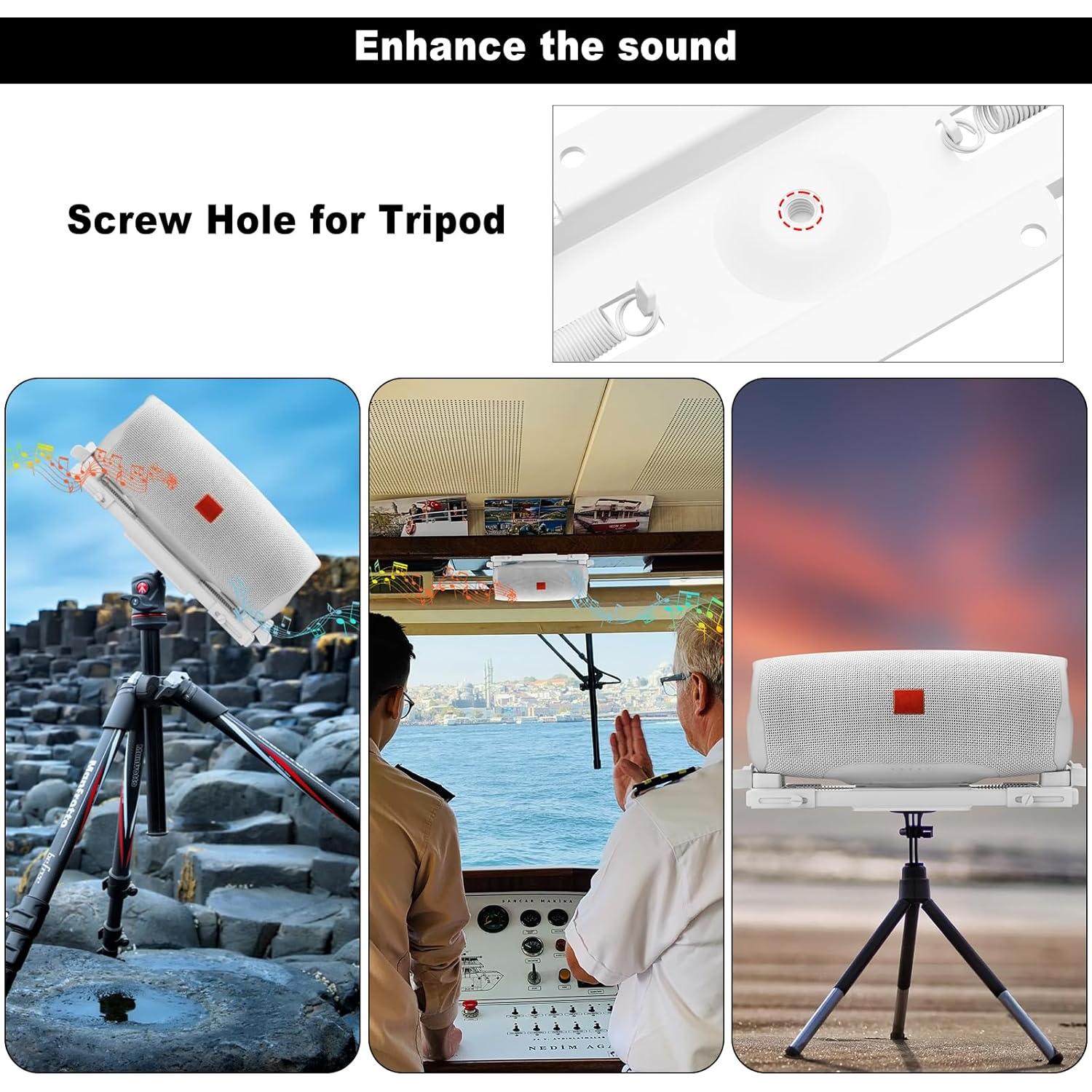 Soporte de Pared para Altavoz TXEsign para JBL Flip/Charge 4/5 - Metal Blanco