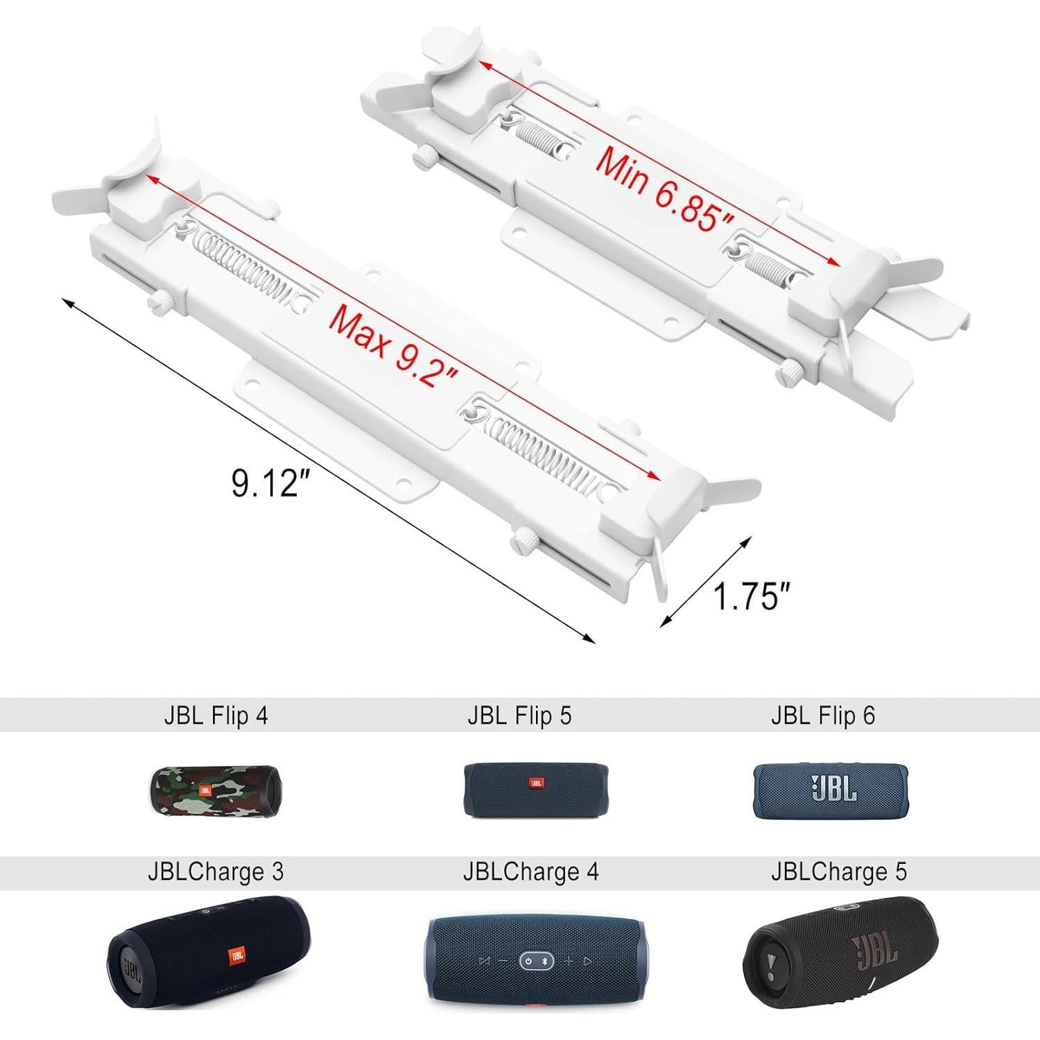 Soporte de Pared para Altavoz TXEsign para JBL Flip/Charge 4/5 - Metal Blanco