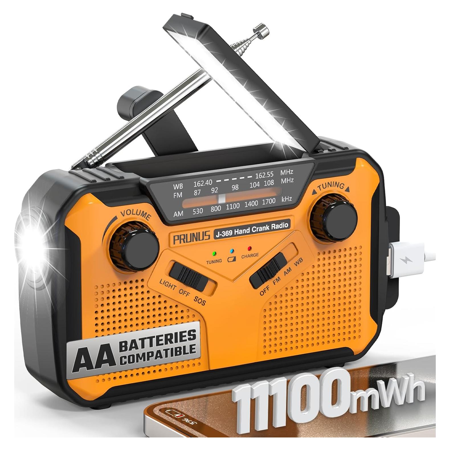 Radio Meteorológica de Emergencia PRUNUS J-369 10000mAh Solar