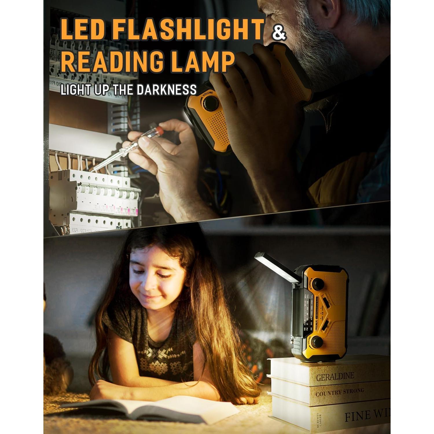 Radio Meteorológica de Emergencia PRUNUS J-369 10000mAh Solar