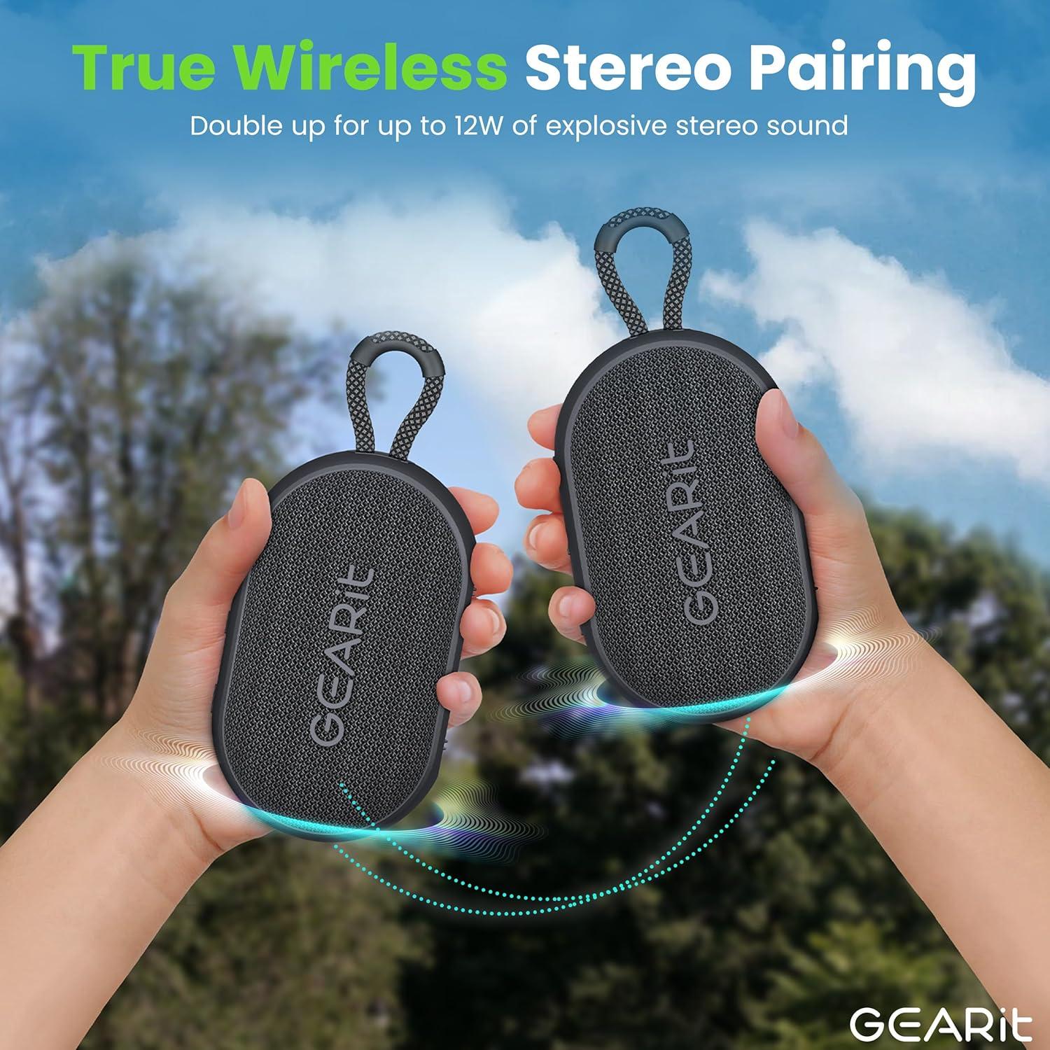 Altavoz Bluetooth Inalámbrico GEARit 6W Impermeable IPX7