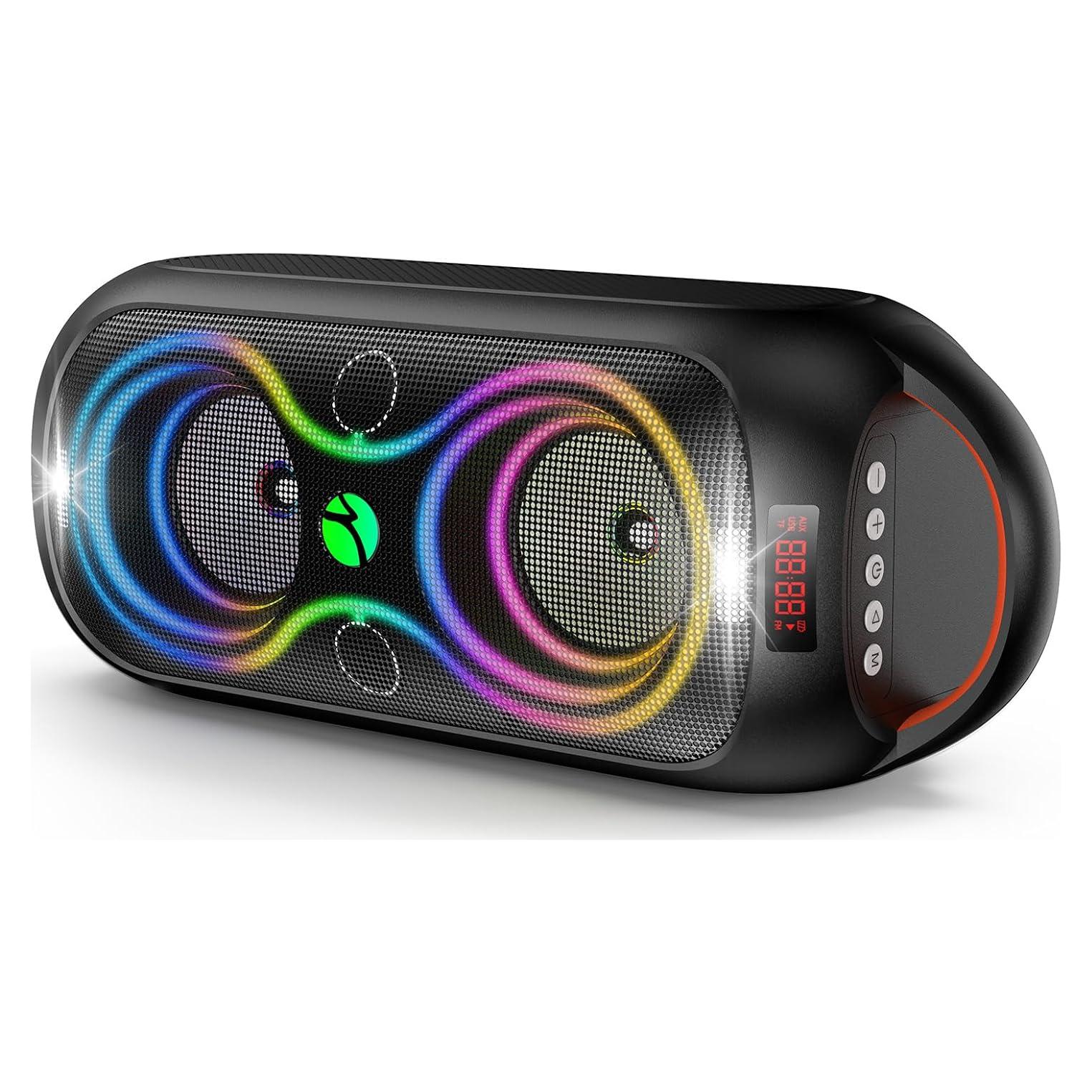 Altavoz Bluetooth Halokin DF-720 40W 120dB Portátil con Luces LED