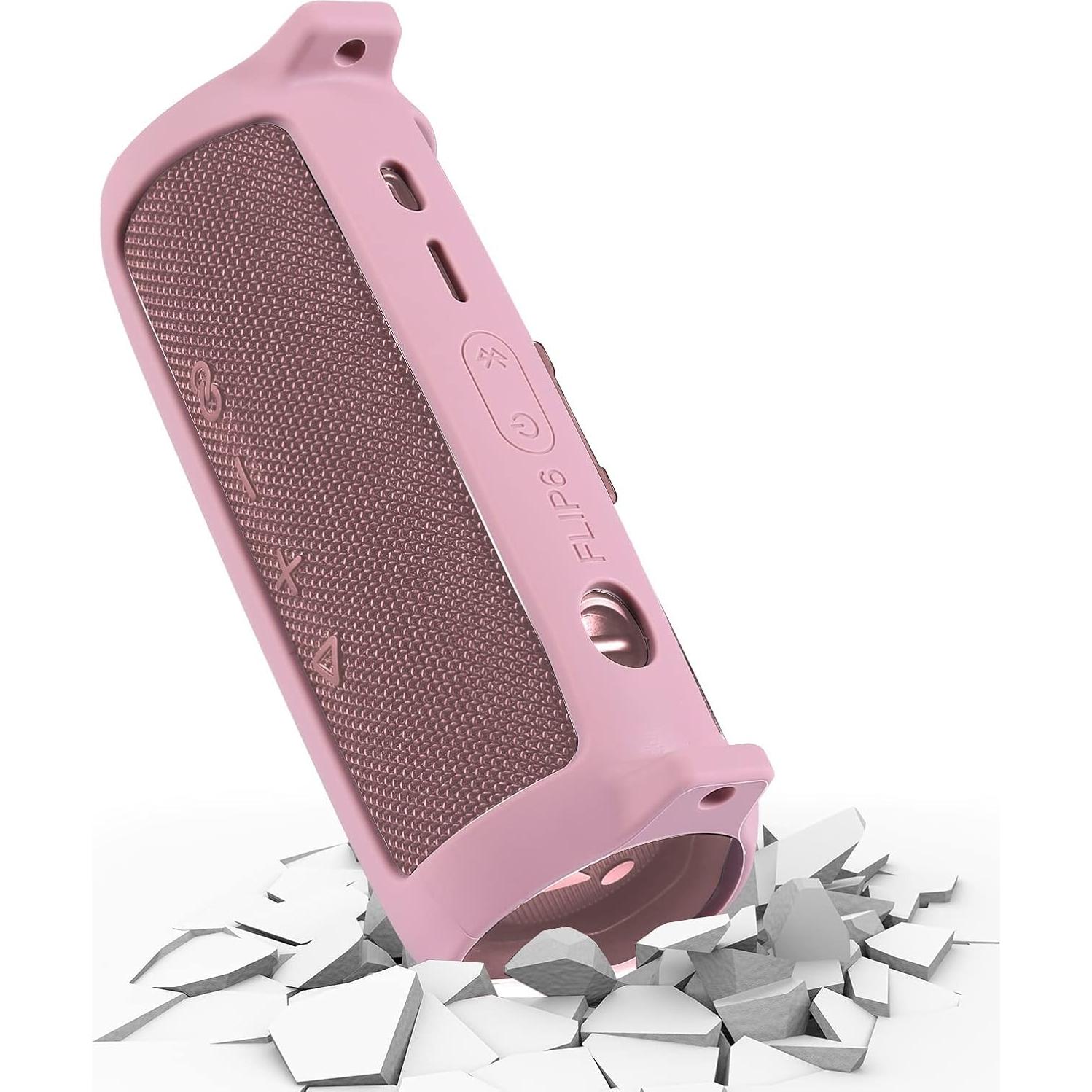 Funda de Silicona Co2CREA para Altavoz JBL Flip 6 Rosa