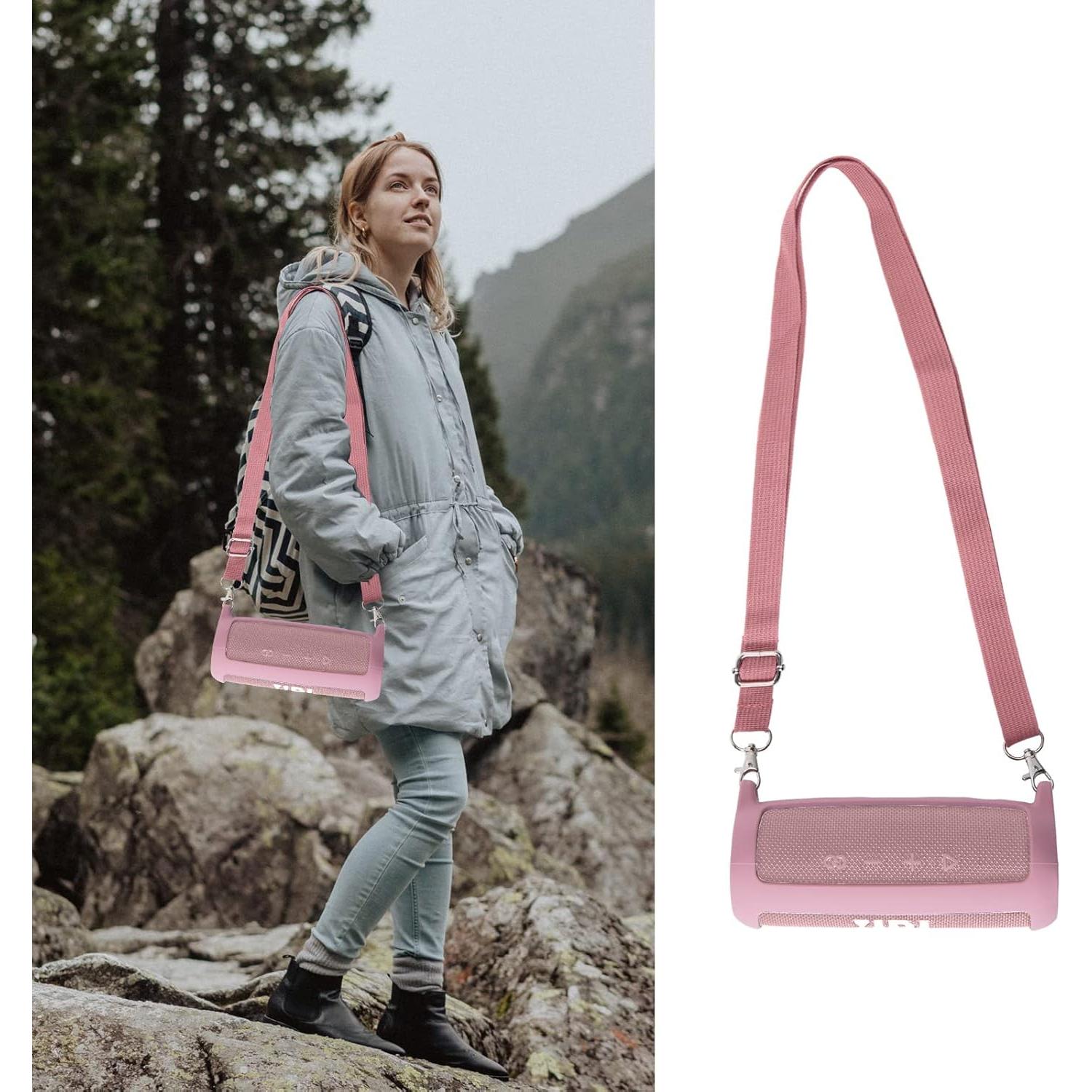 Funda de Silicona Co2CREA para Altavoz JBL Flip 6 Rosa