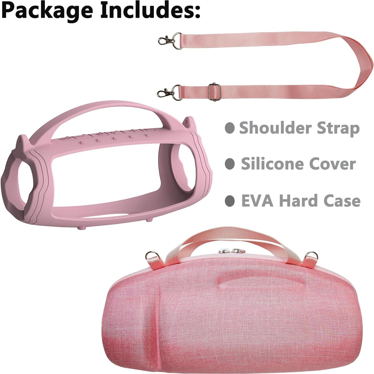 Funda y Estuche Duro JCHPINE para Altavoz JBL Charge 4/5 Rosa