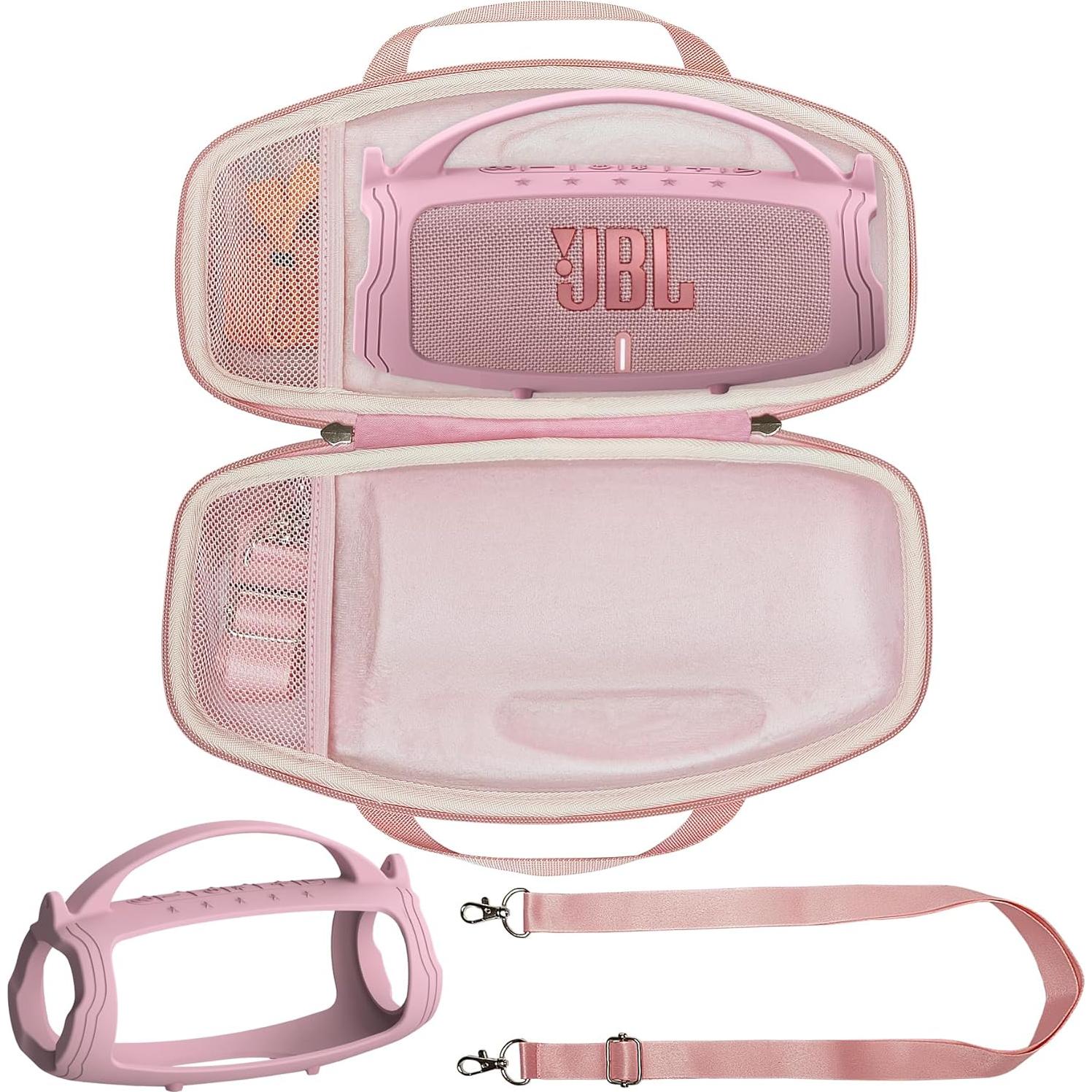 Funda y Estuche Duro JCHPINE para Altavoz JBL Charge 4/5 Rosa