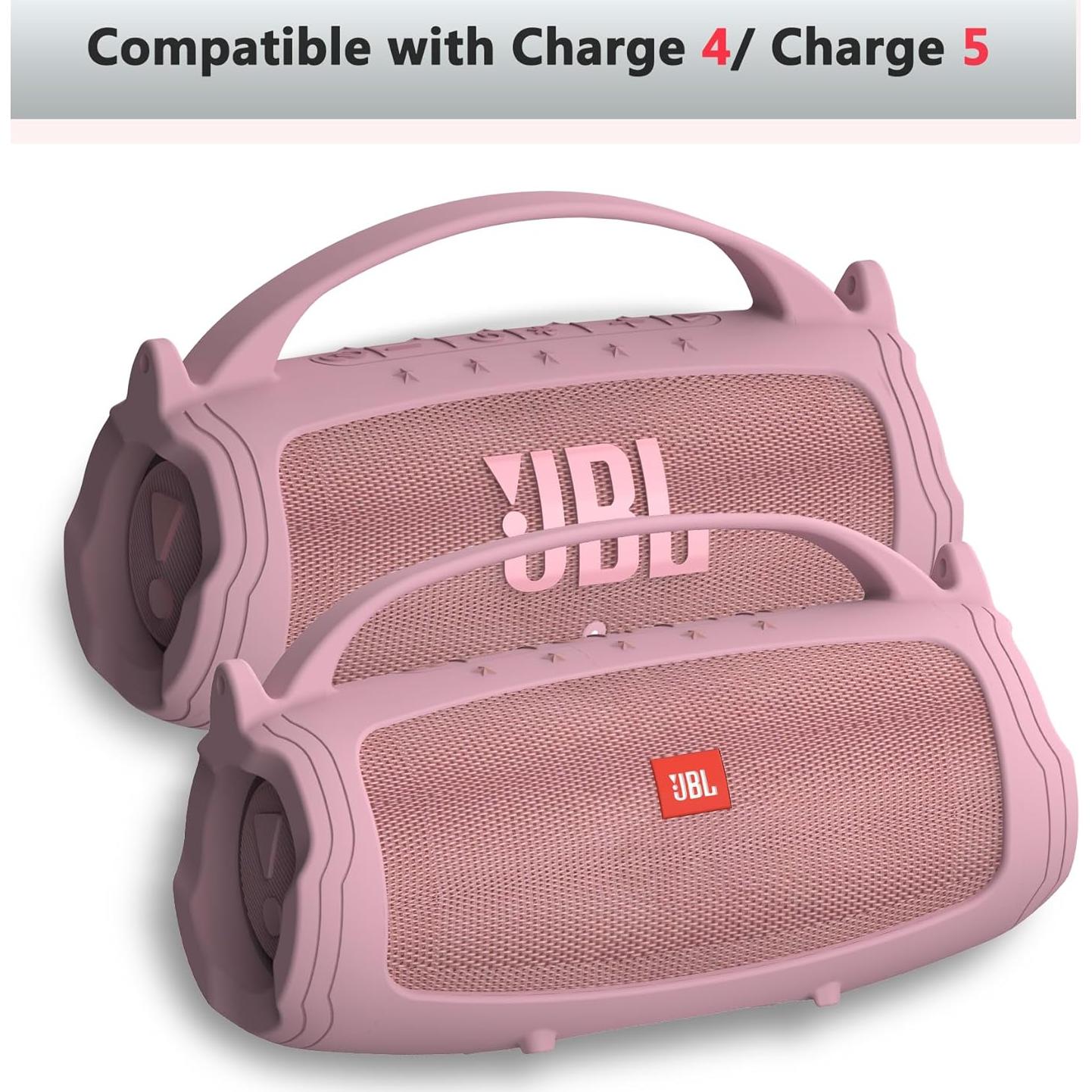 Funda y Estuche Duro JCHPINE para Altavoz JBL Charge 4/5 Rosa