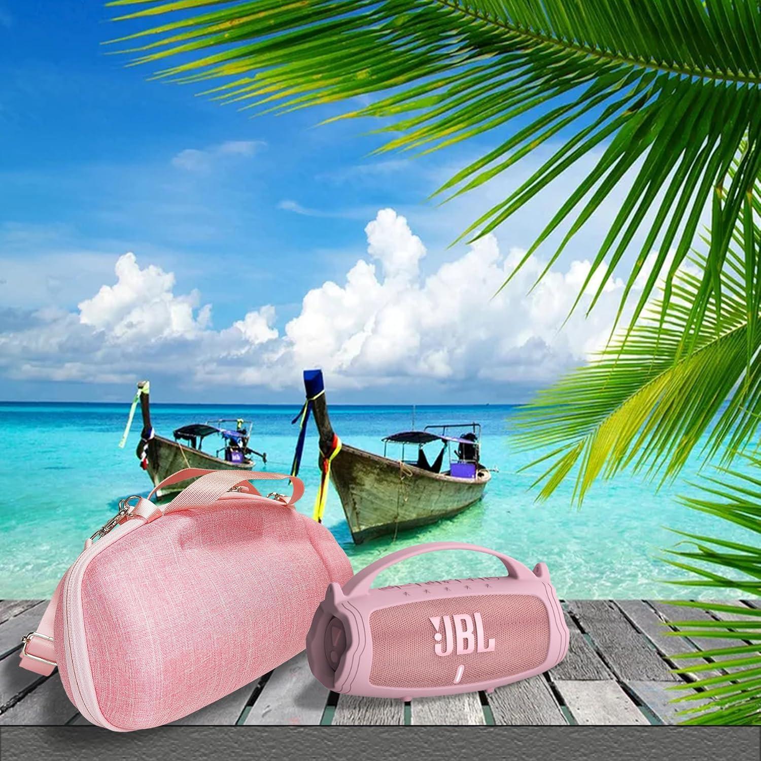 Funda y Estuche Duro JCHPINE para Altavoz JBL Charge 4/5 Rosa