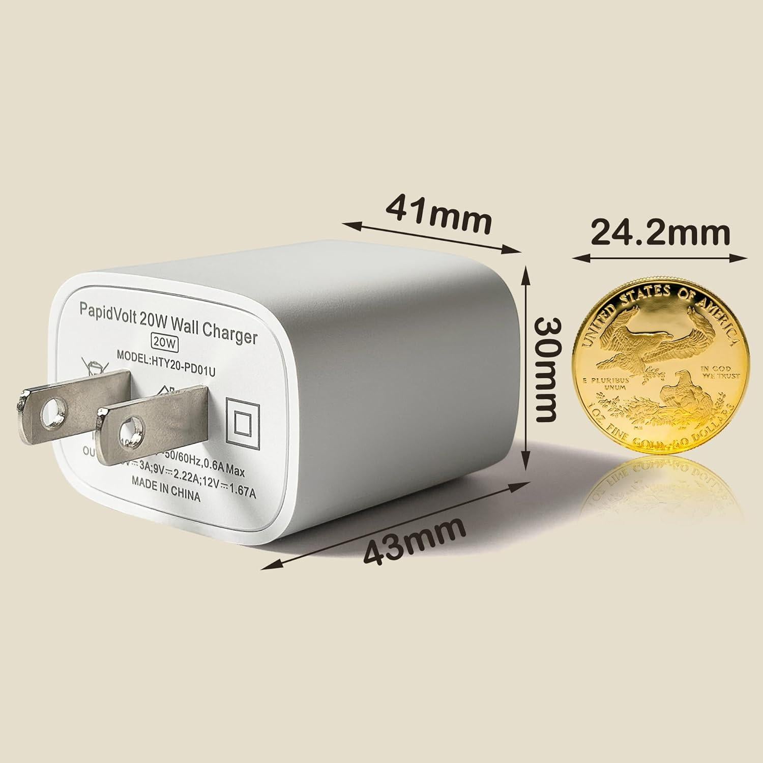 Cargador Rápido EGK JBL 20W USB-C 2m para Charge/Flip/Pulse