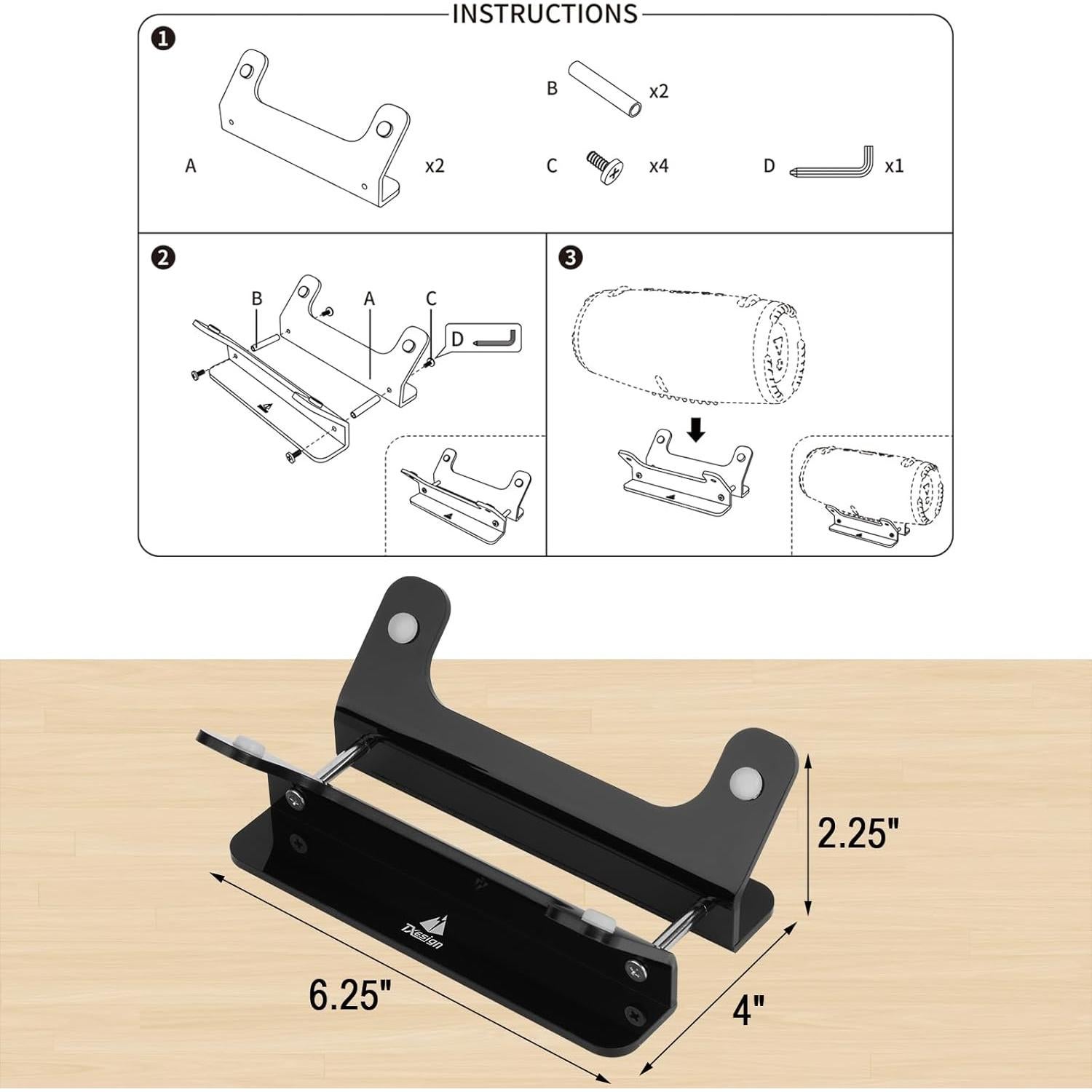 Soporte de Altavoz TXEsign para JBL Xtreme 3/2, Charge 4/5 - Acrílico Antideslizante