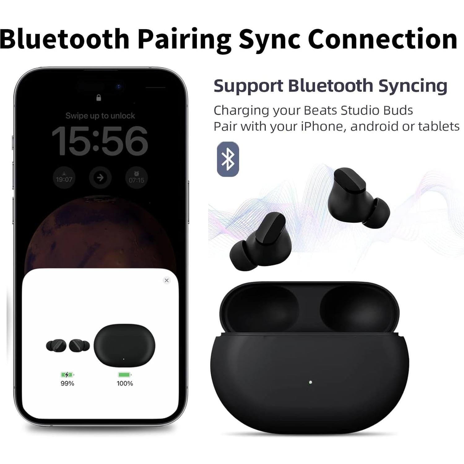 Funda de Carga Inalámbrica Alimingyan para Beats Studio Buds+