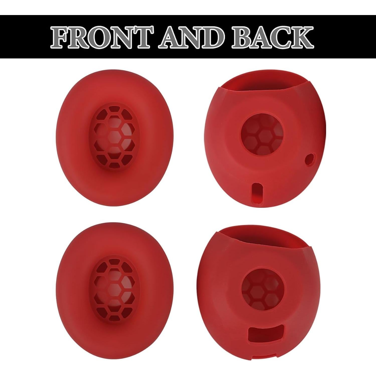 Funda de Silicona Aiivioll para Auriculares Beats Studio Pro - Rojo