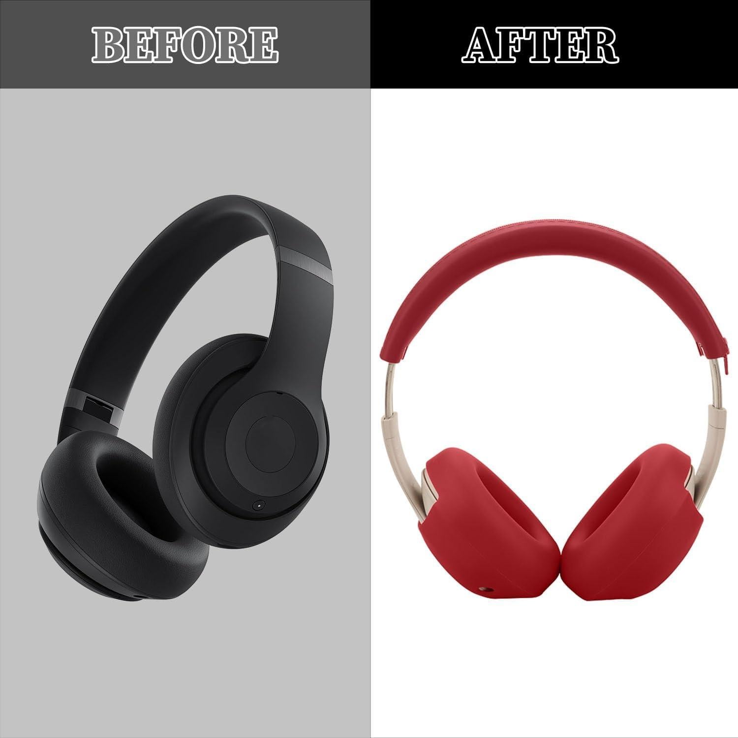 Funda de Silicona Aiivioll para Auriculares Beats Studio Pro - Rojo