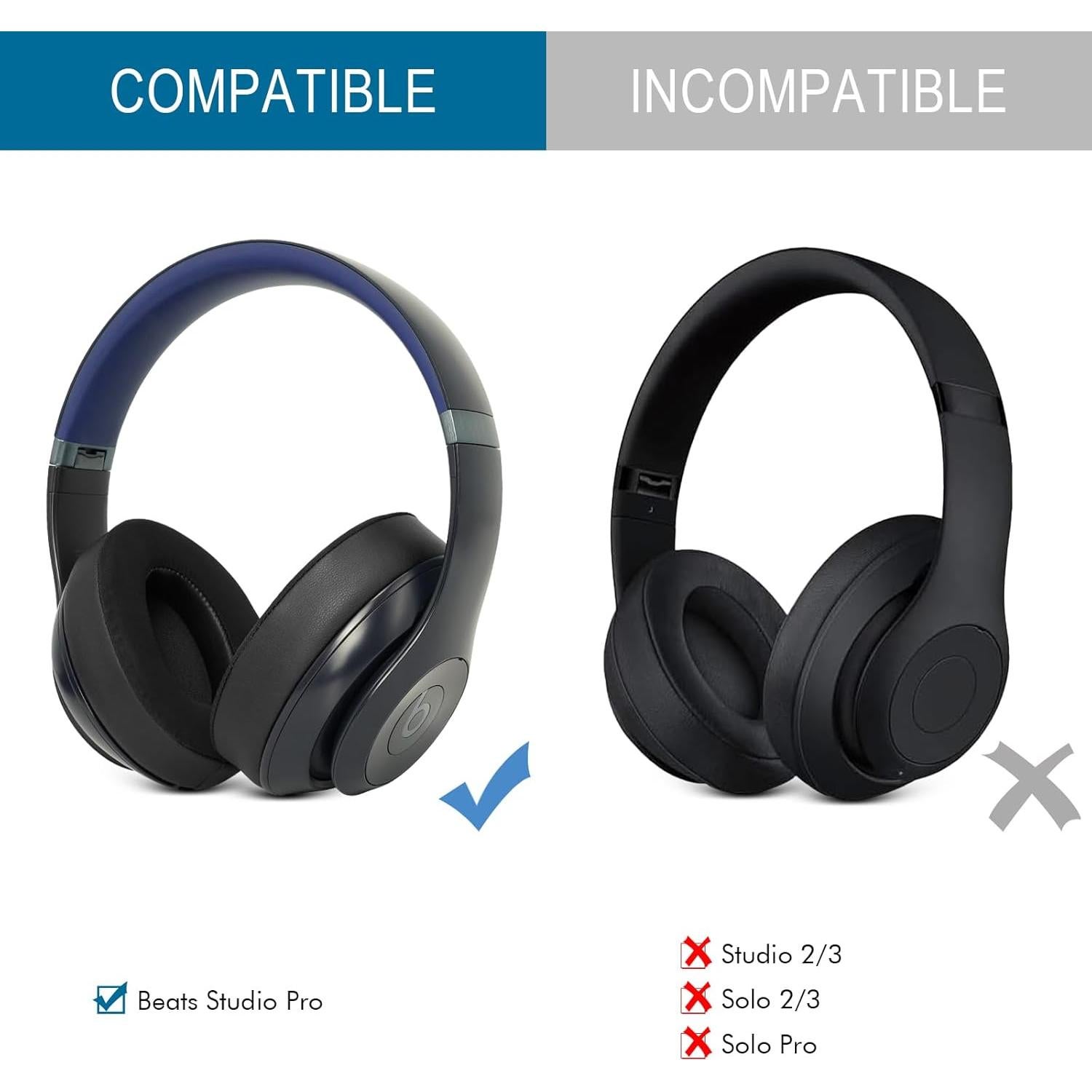 Almohadillas de Gel de Enfriamiento para Auriculares Beats Studio Pro