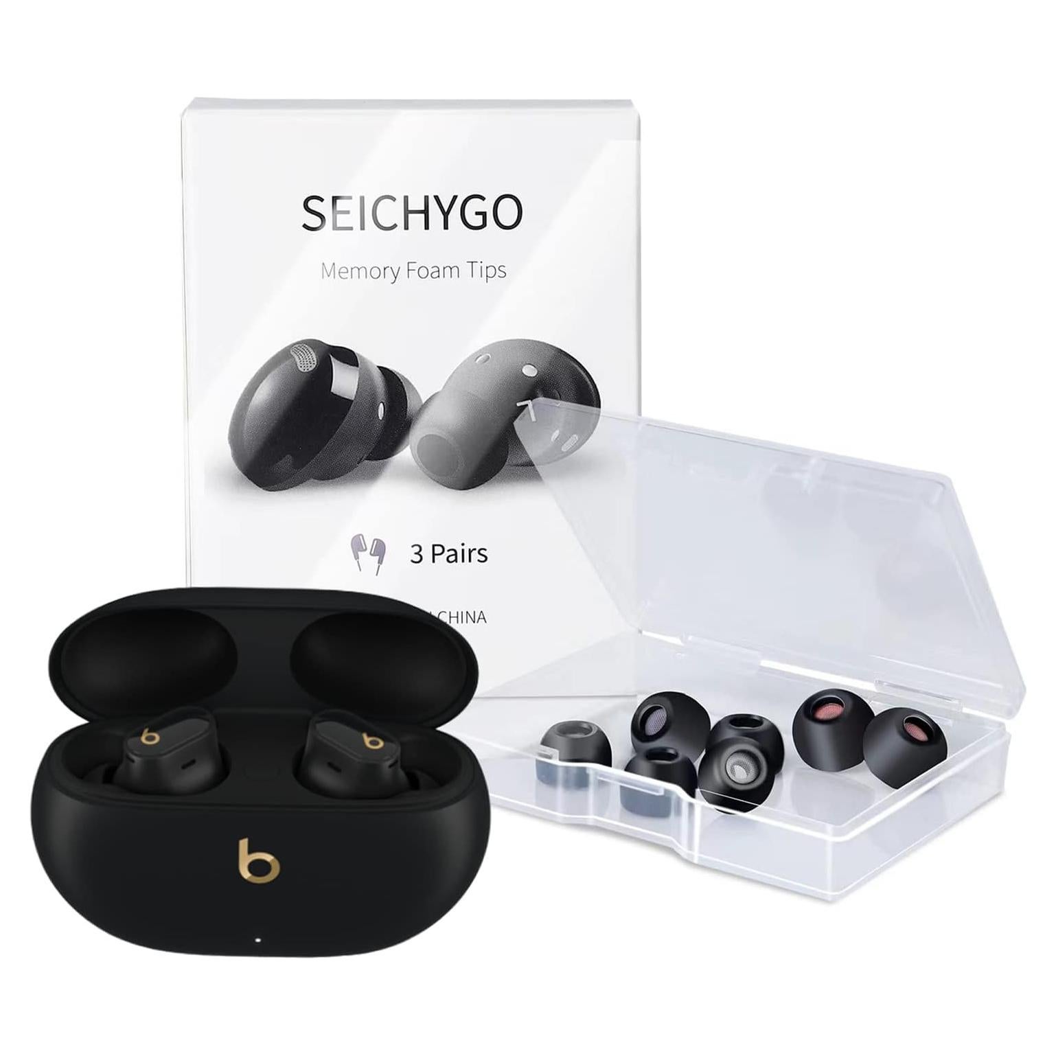 Consejos de oído viscoelásticos SEICHYGO para Beats - 3 pares S/M/L