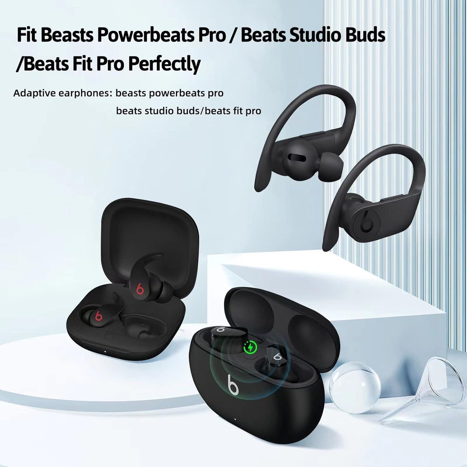 Consejos de oído viscoelásticos SEICHYGO para Beats - 3 pares S/M/L