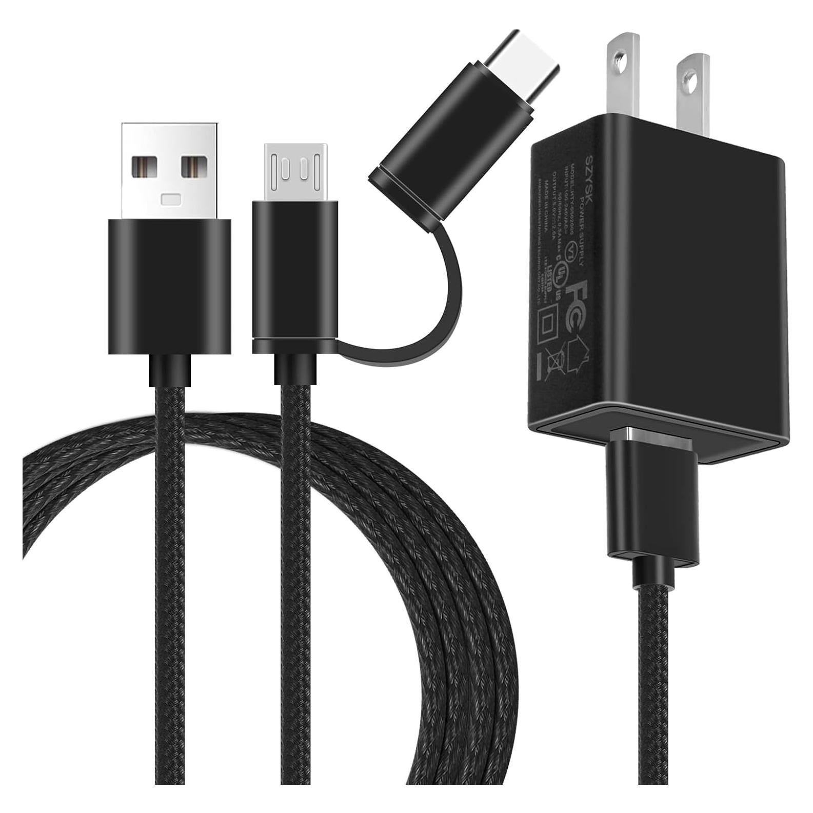 Cargador USB-C y Micro Beats 2 en 1 6.6FT (2m) Nylon