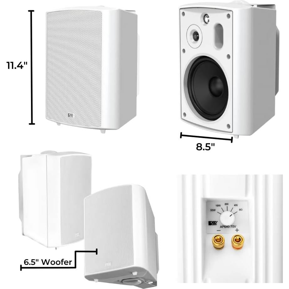 Altavoz Exterior OSD Audio AP640 6.5" 150W Blanco IP54