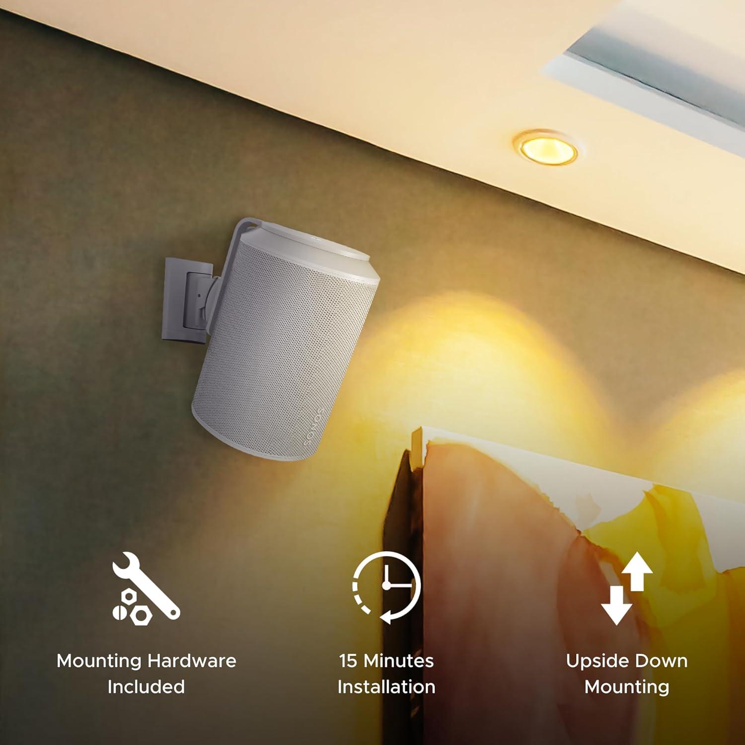 Soporte de Pared Soundbass para Sonos ERA100, Blanco, Ajustable