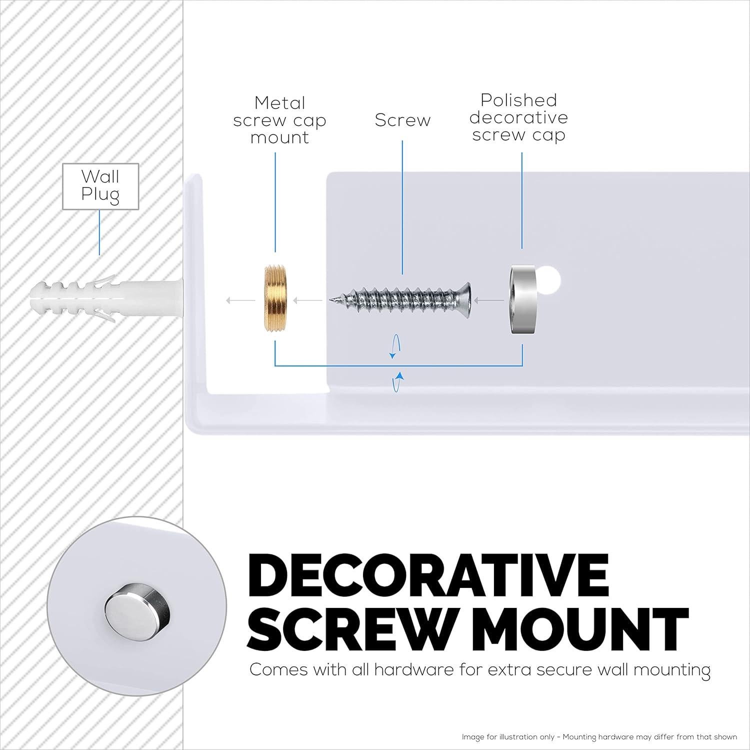 Estante de esquina de metal Brainwavz 20.32 cm blanco