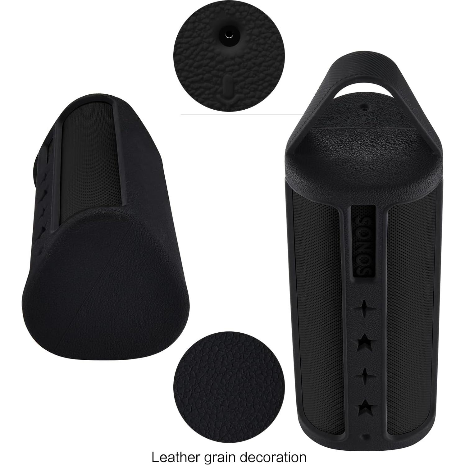 Funda de Silicona Negra para Sonos Roam 2 Altavoz Bluetooth