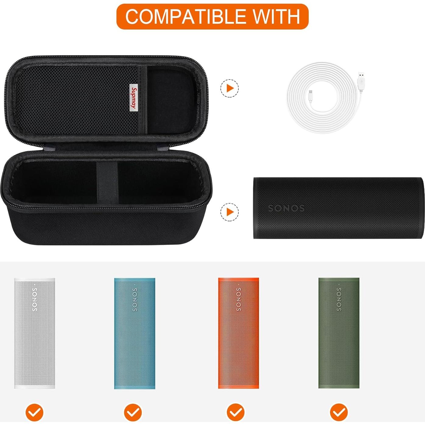 Funda Dura para Altavoz Bluetooth Sonos Roam 2 - Negro