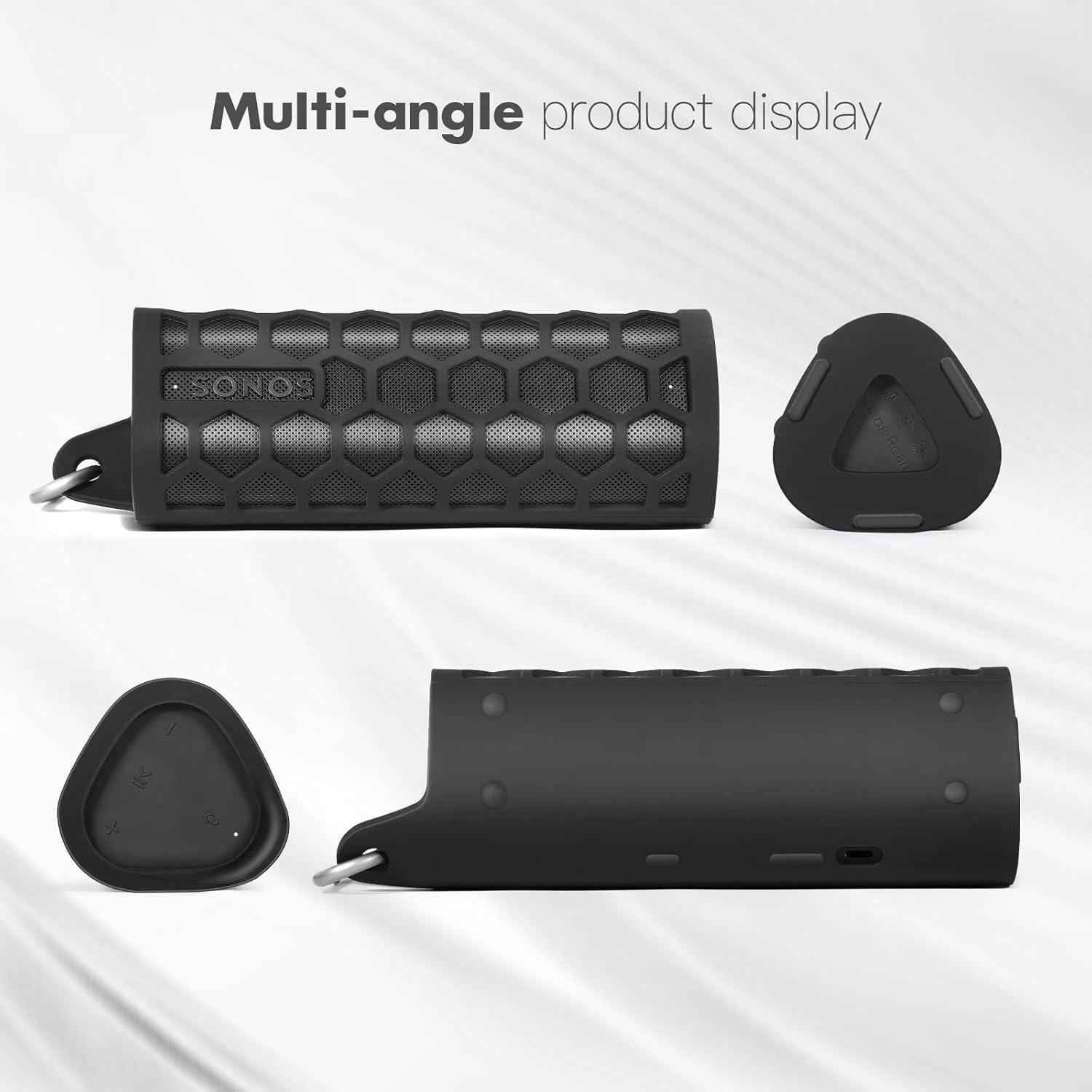 Funda de Silicona OUKNAK para Altavoz Sonos Roam 2 - Negro