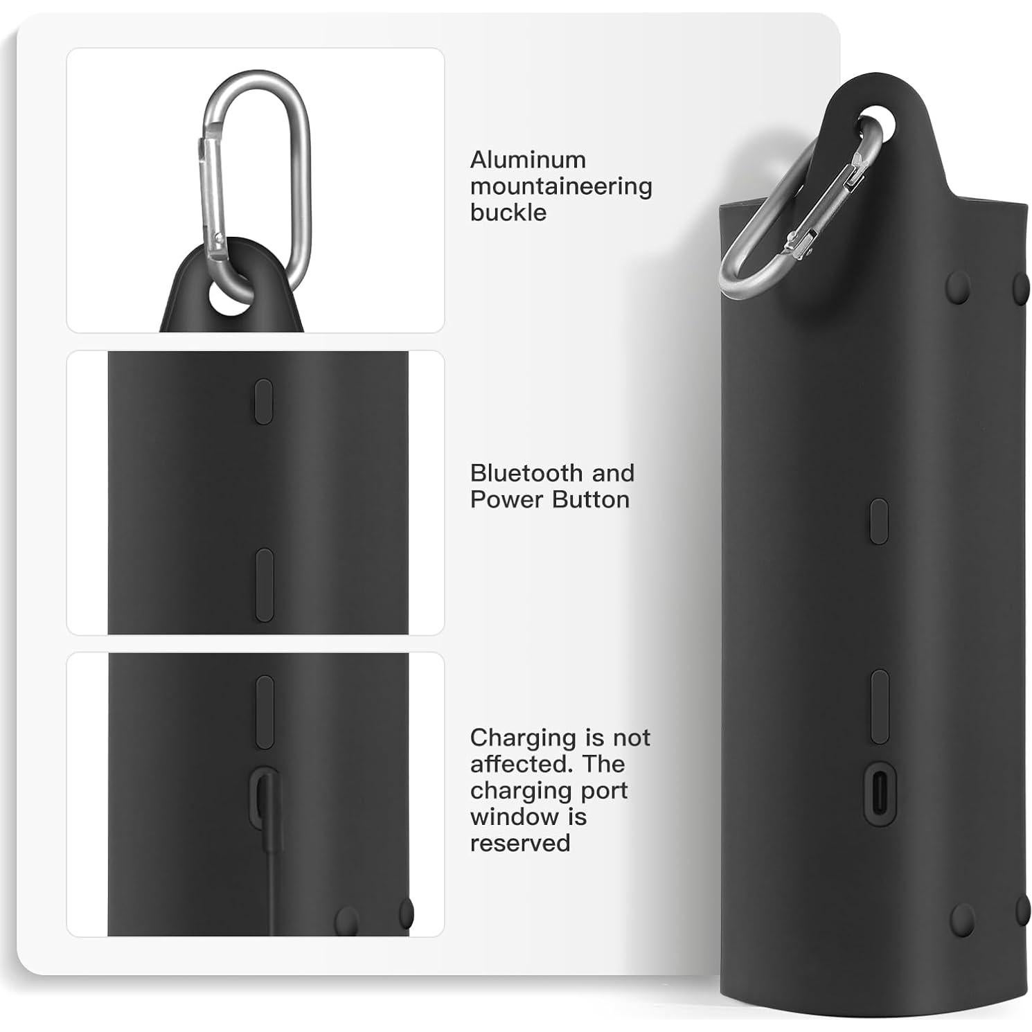 Funda de Silicona OUKNAK para Altavoz Sonos Roam 2 - Negro