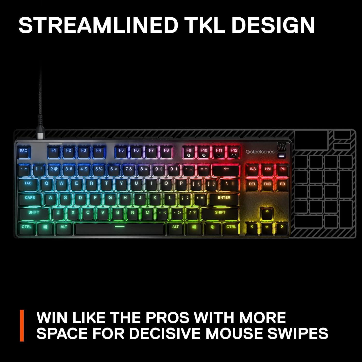 Teclado Mecánico SteelSeries Apex 9 TKL - Óptico QWERTY