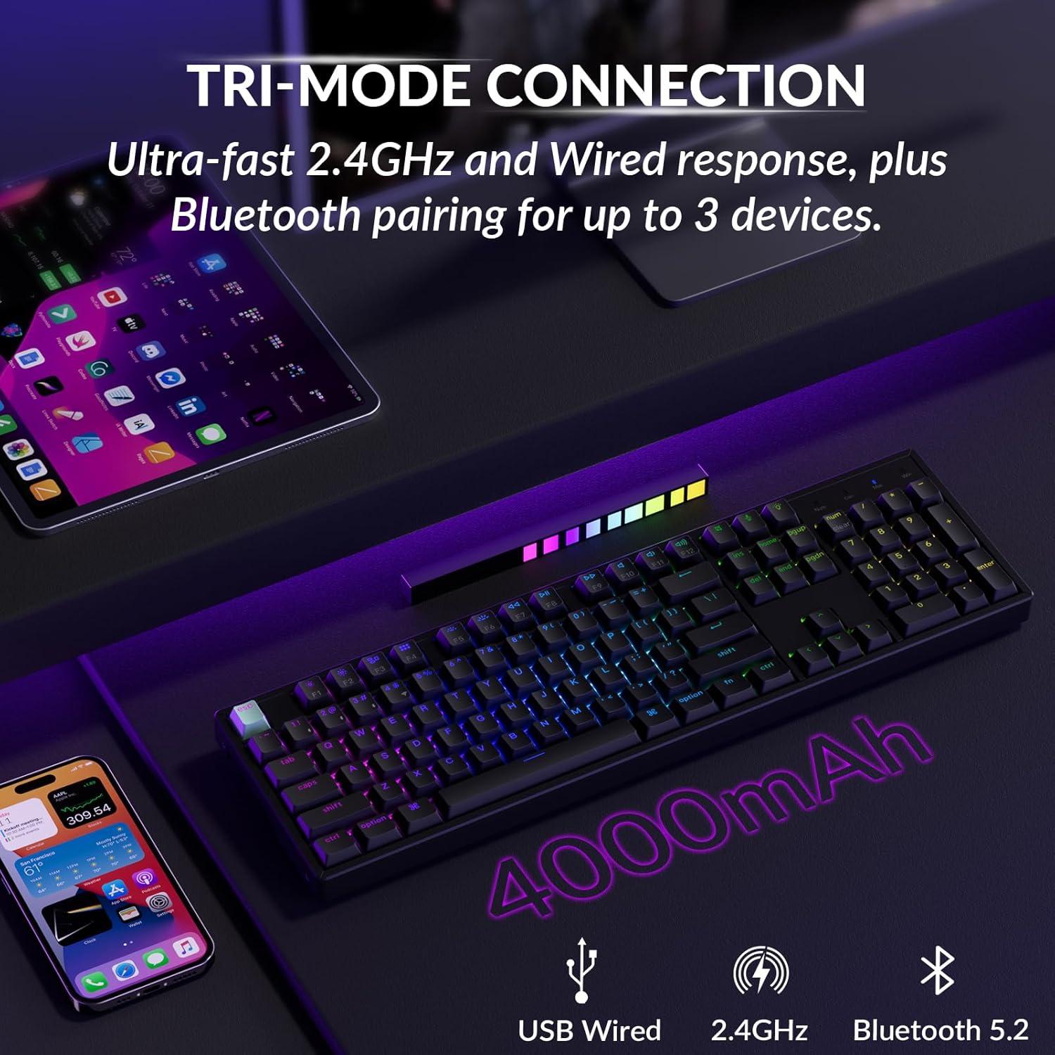 Teclado Gaming Inalámbrico Keychron K10 HE RGB 2.4GHz/Bluetooth