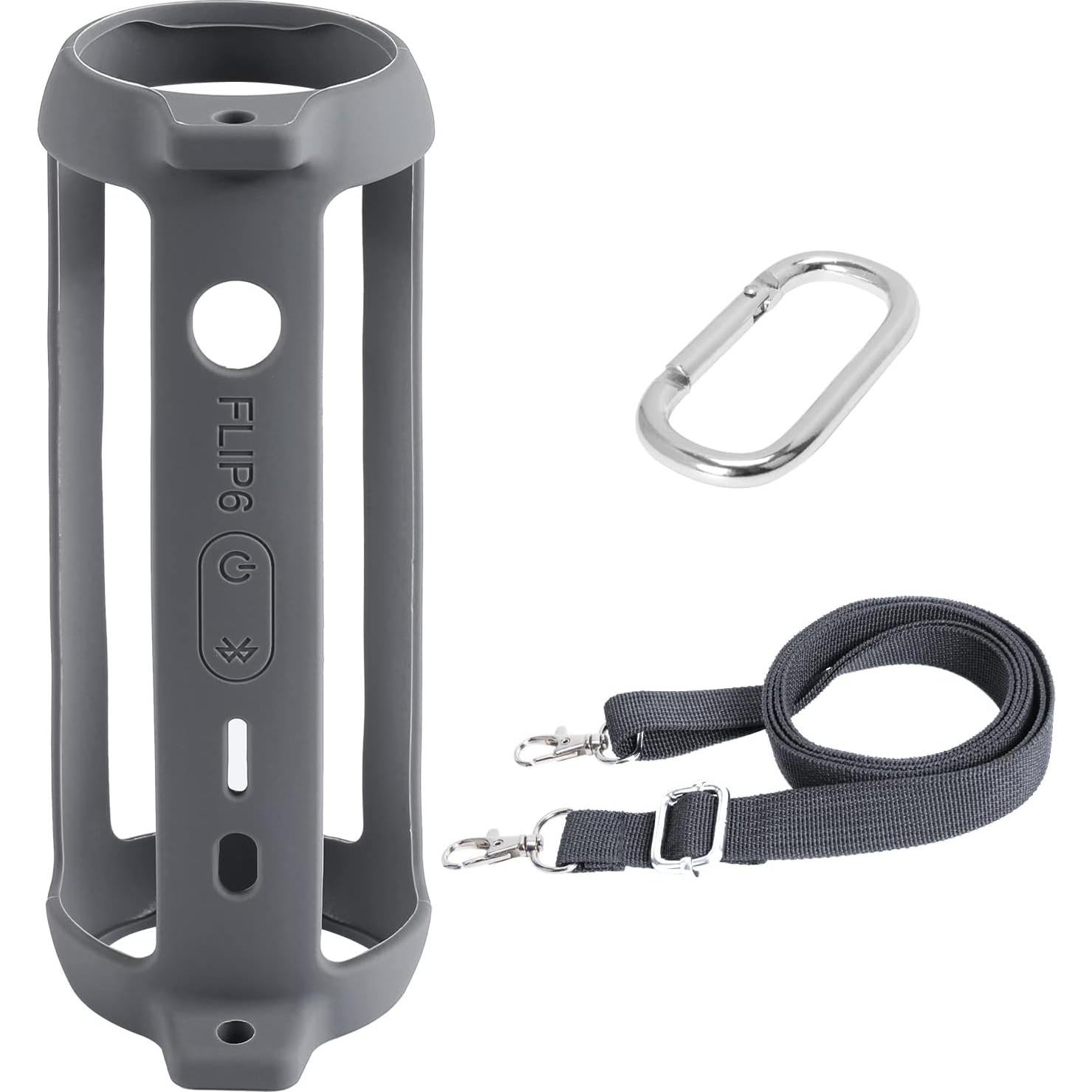 Funda de Silicona Co2CREA para Altavoz JBL Flip 6 Gris