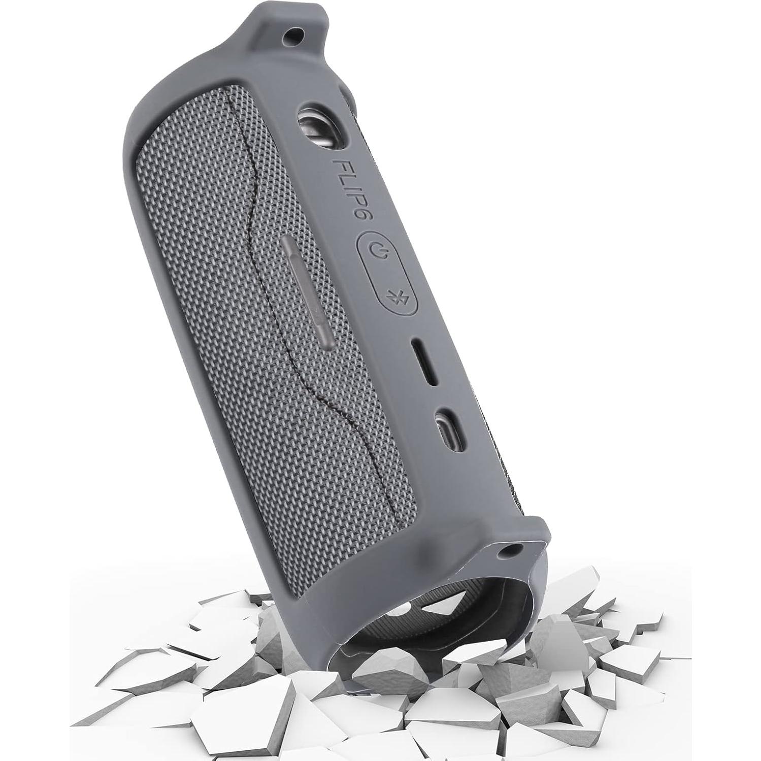 Funda de Silicona Co2CREA para Altavoz JBL Flip 6 Gris