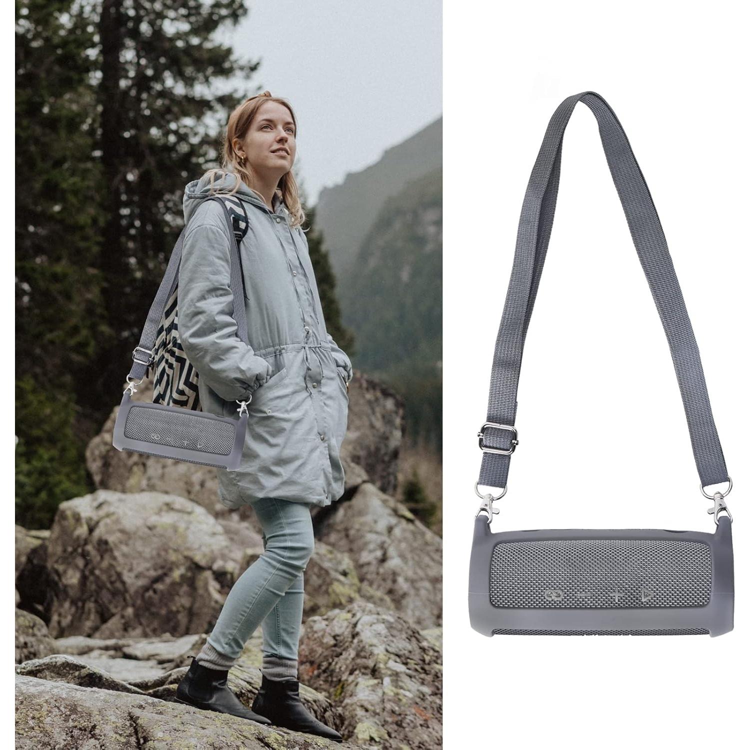 Funda de Silicona Co2CREA para Altavoz JBL Flip 6 Gris