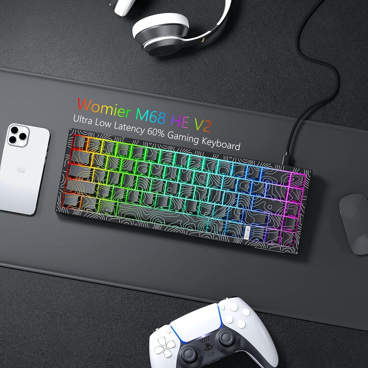 Teclado Mecánico Womier M68 HE V2 RGB 60% Topográfico