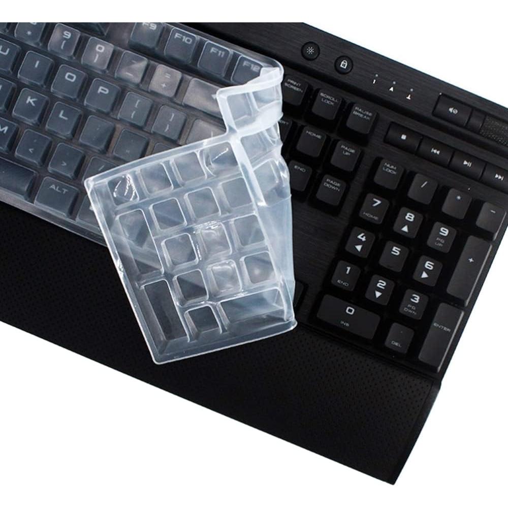Funda de Teclado Silicona Yuomik Transparente para Corsair K60