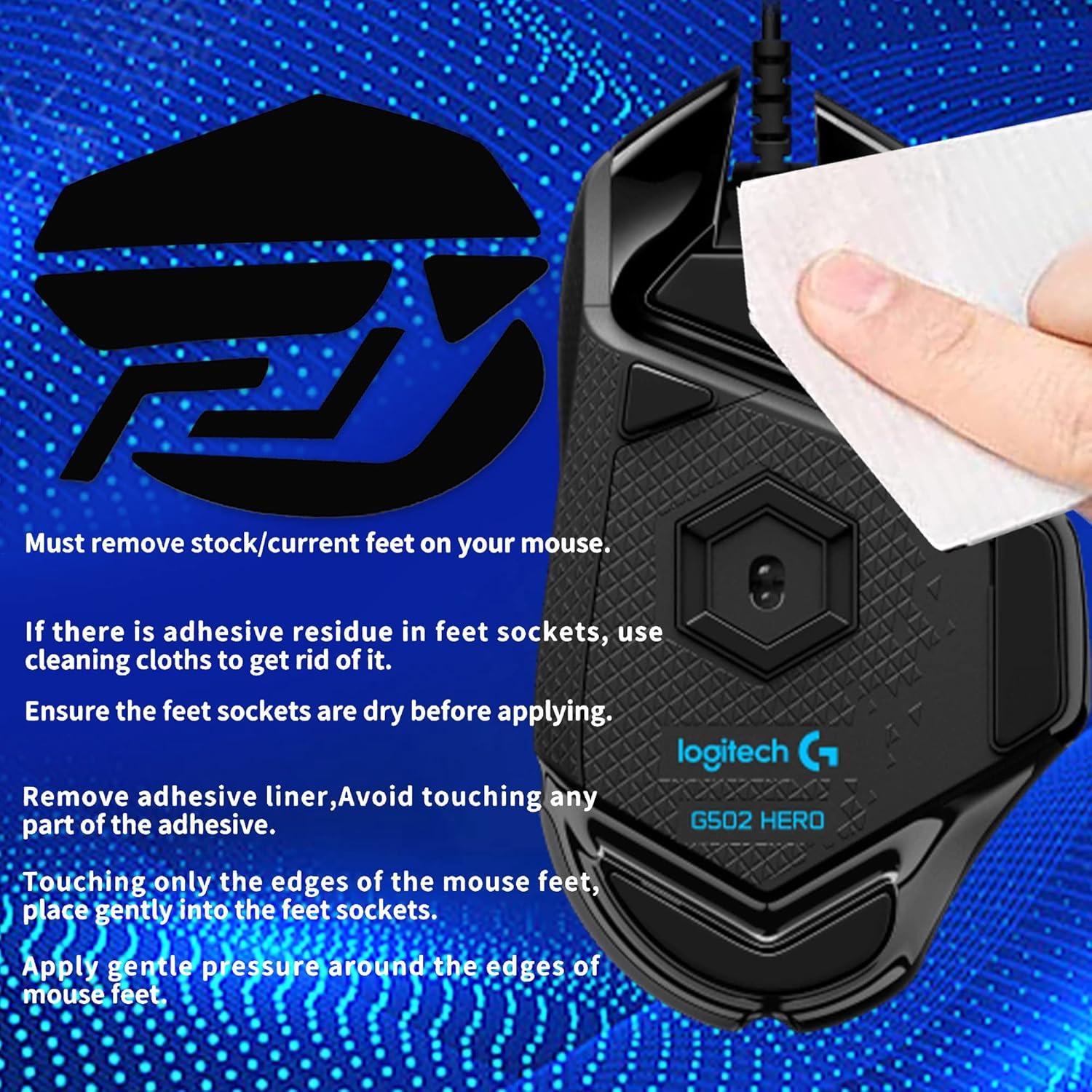 Patas de Ratón HESSION para Logitech G502 - Reemplazo Teflón