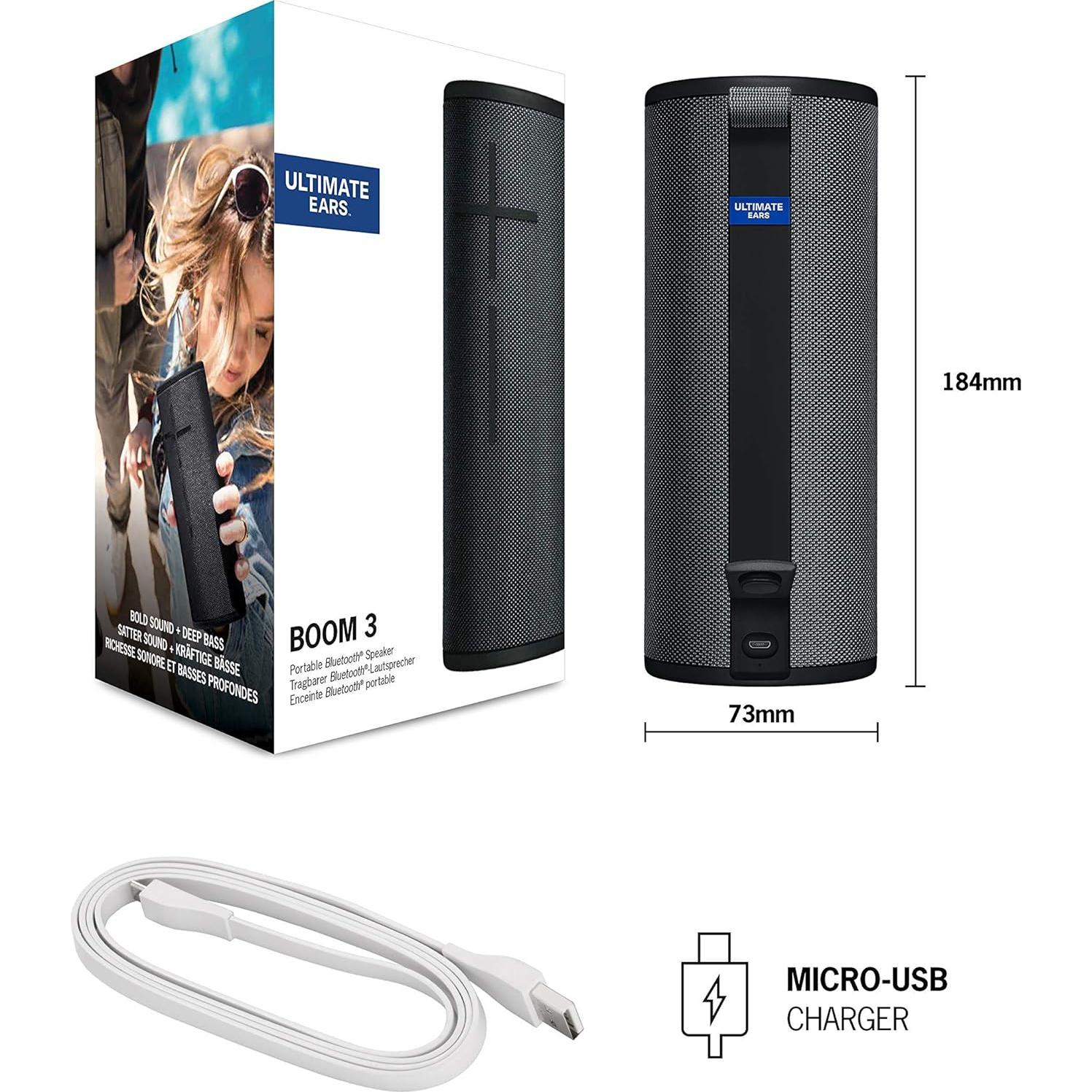 Altavoz Bluetooth Portátil Impermeable Ultimate Ears Boom 3 - Negro