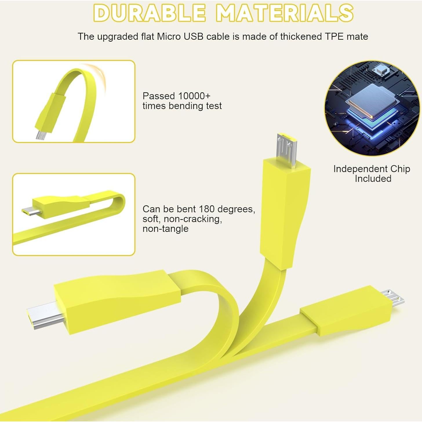 Cable de Carga USB Lusgawer para Altavoces UE Boom Amarillo