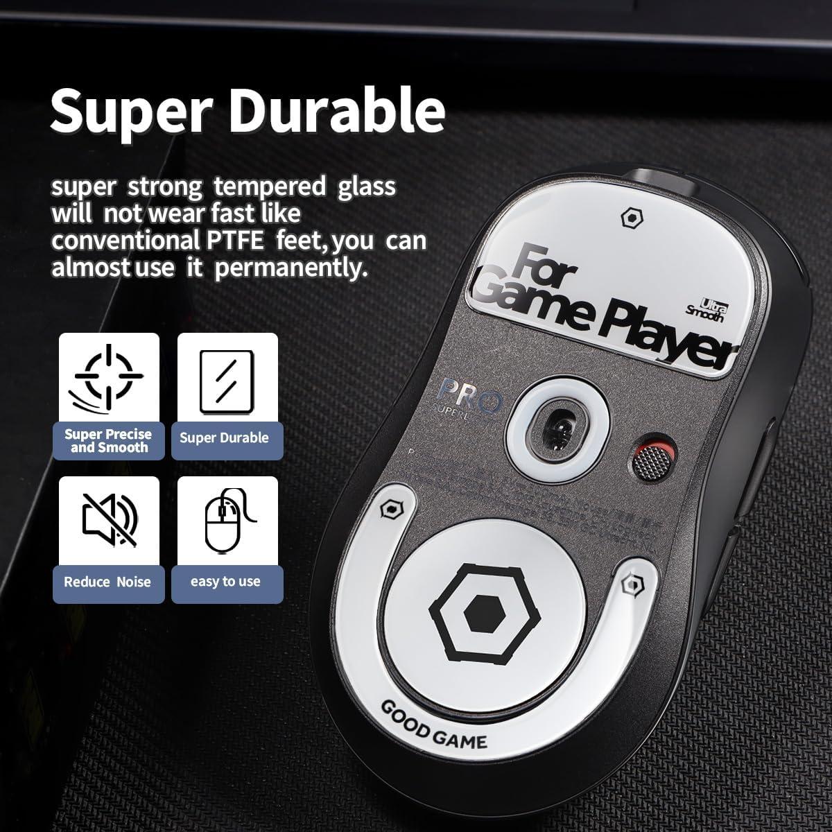 Patines de Ratón de Vidrio IMMOENUC para Logitech G PRO X 2024